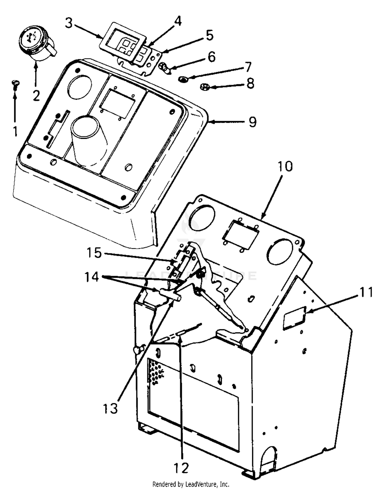 Pedestal, Engine Controls & Instrument Panel