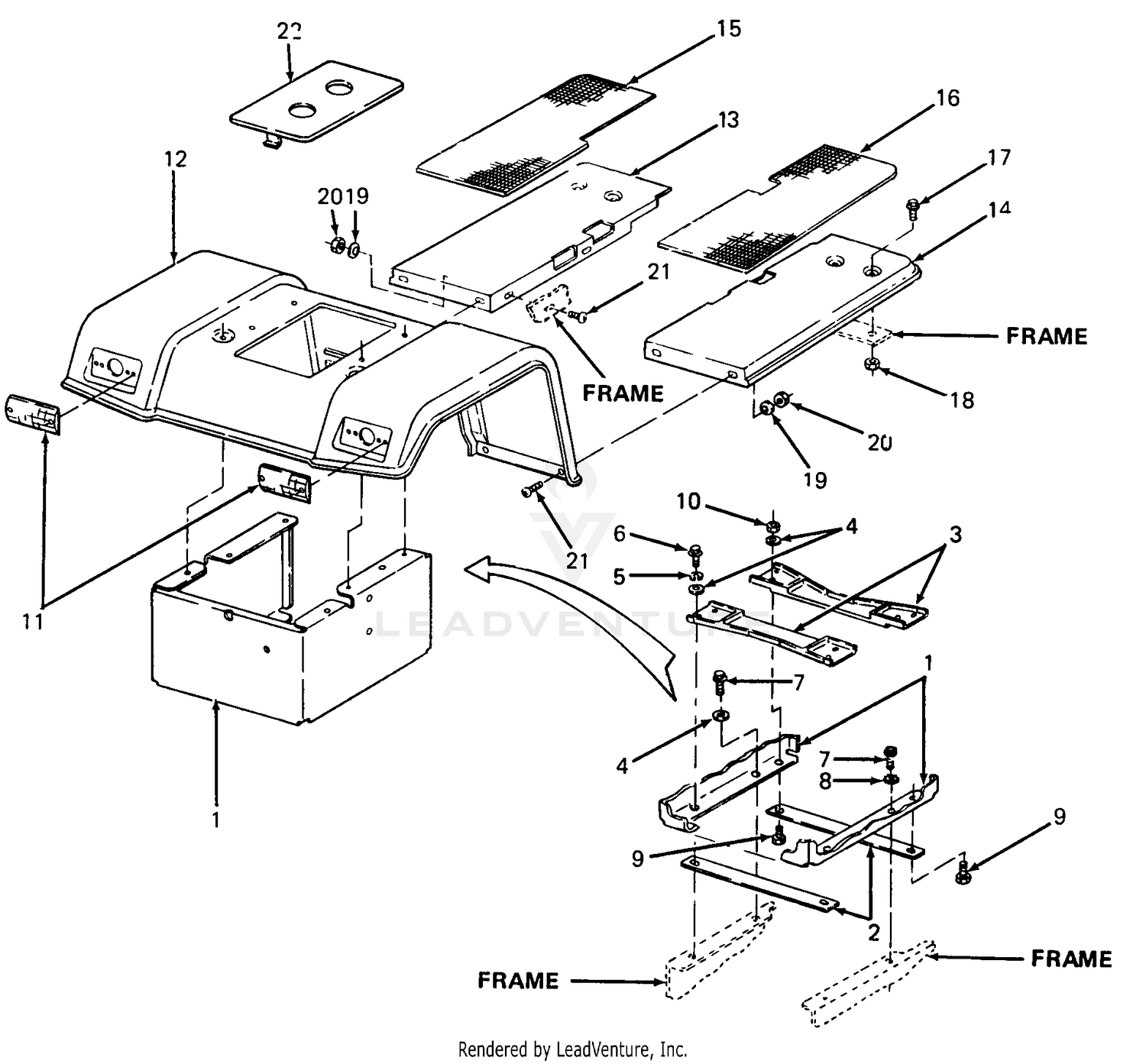 Fenders, Foot Rests & Battery Tray