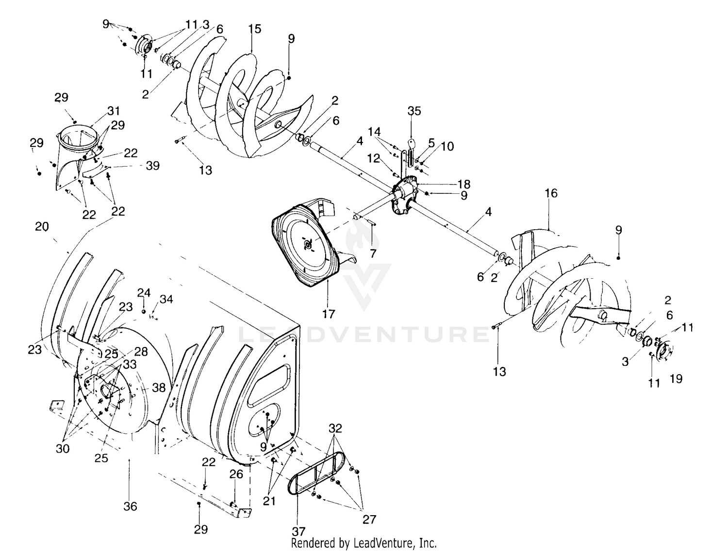 Craftsman 42 snow blower attachment online parts