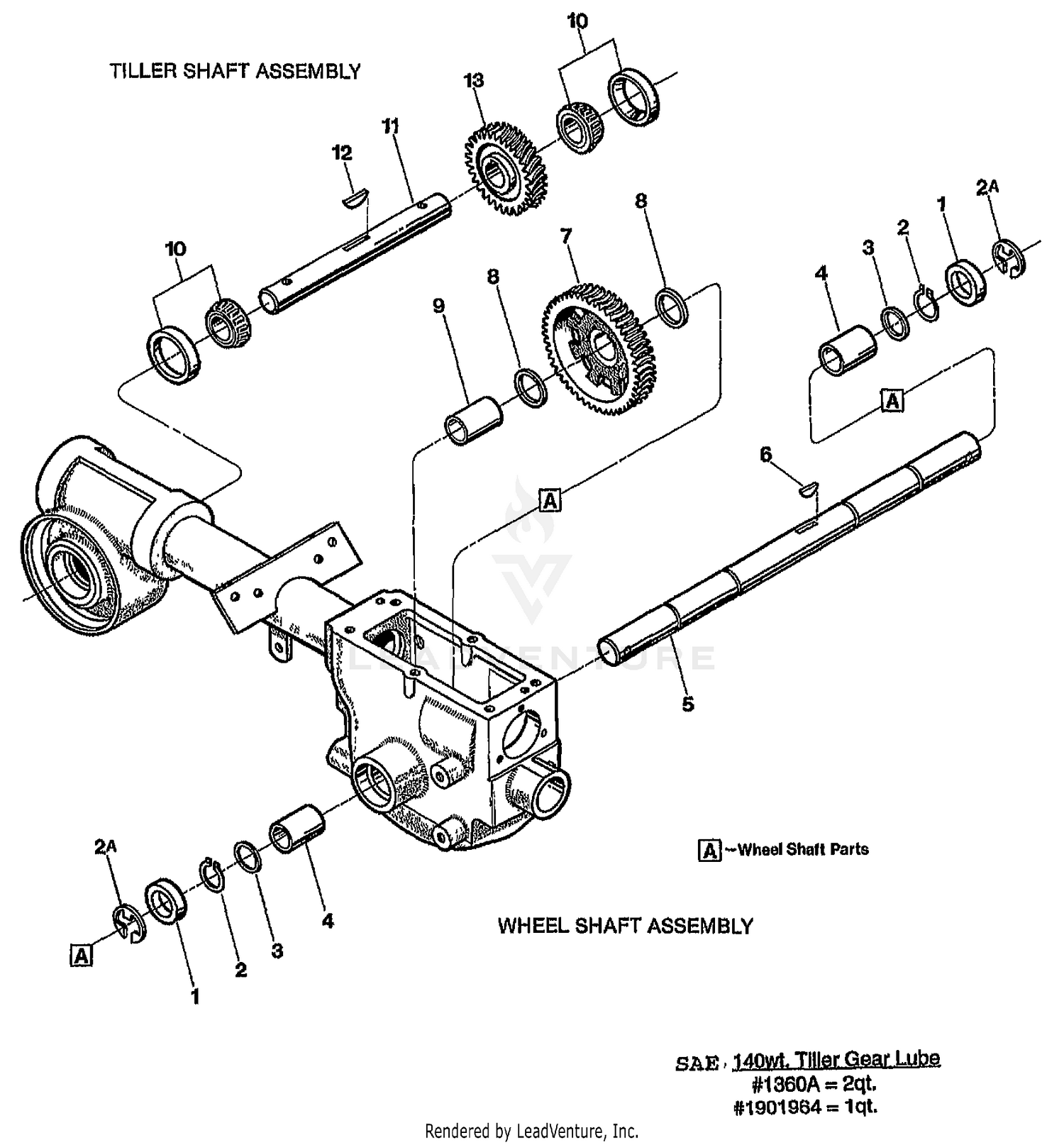 WHEEL TILLER SHAFT ASSEMBLIES