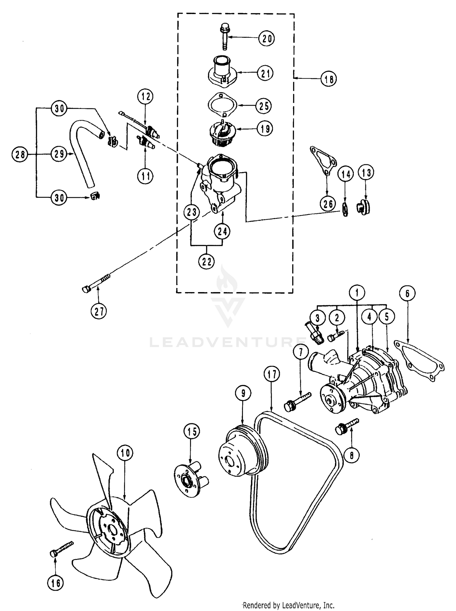 Cooling Parts 26 HP Engine