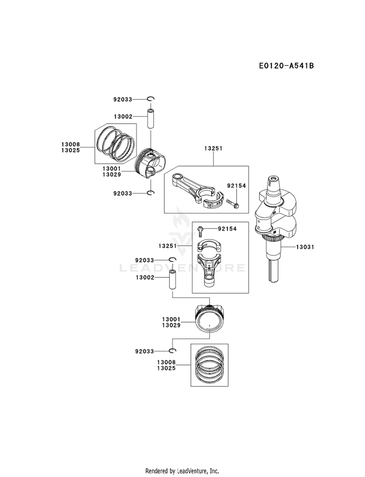 FX730V-BS28 PISTON & CRANKSHAFT