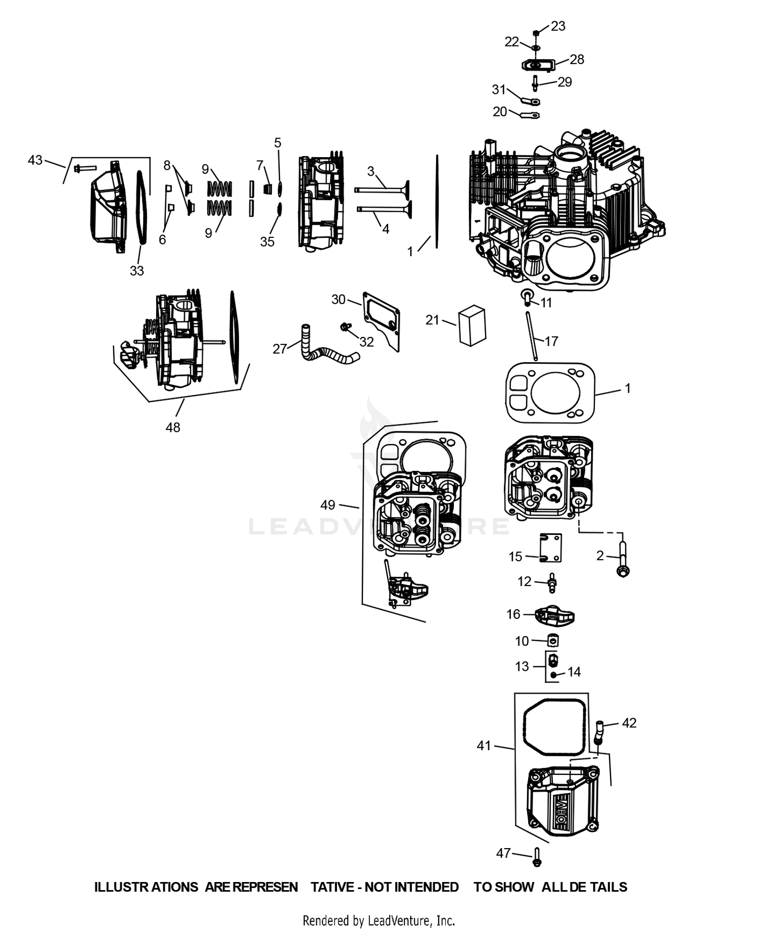 KT724-3004 CylinderHead & Breather