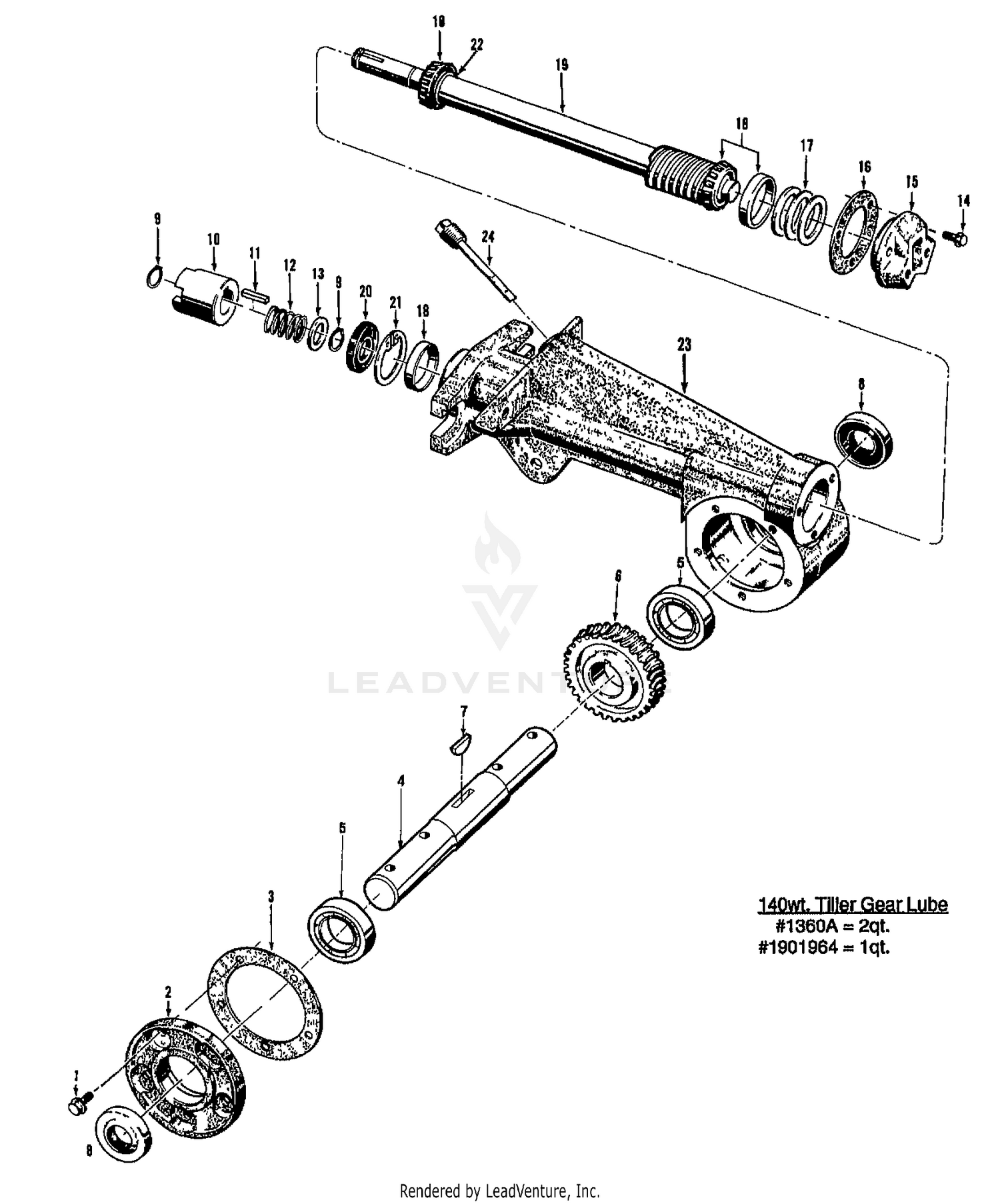 TILLER ATTACHMENT TRANSMISSION ASSEMBLIES