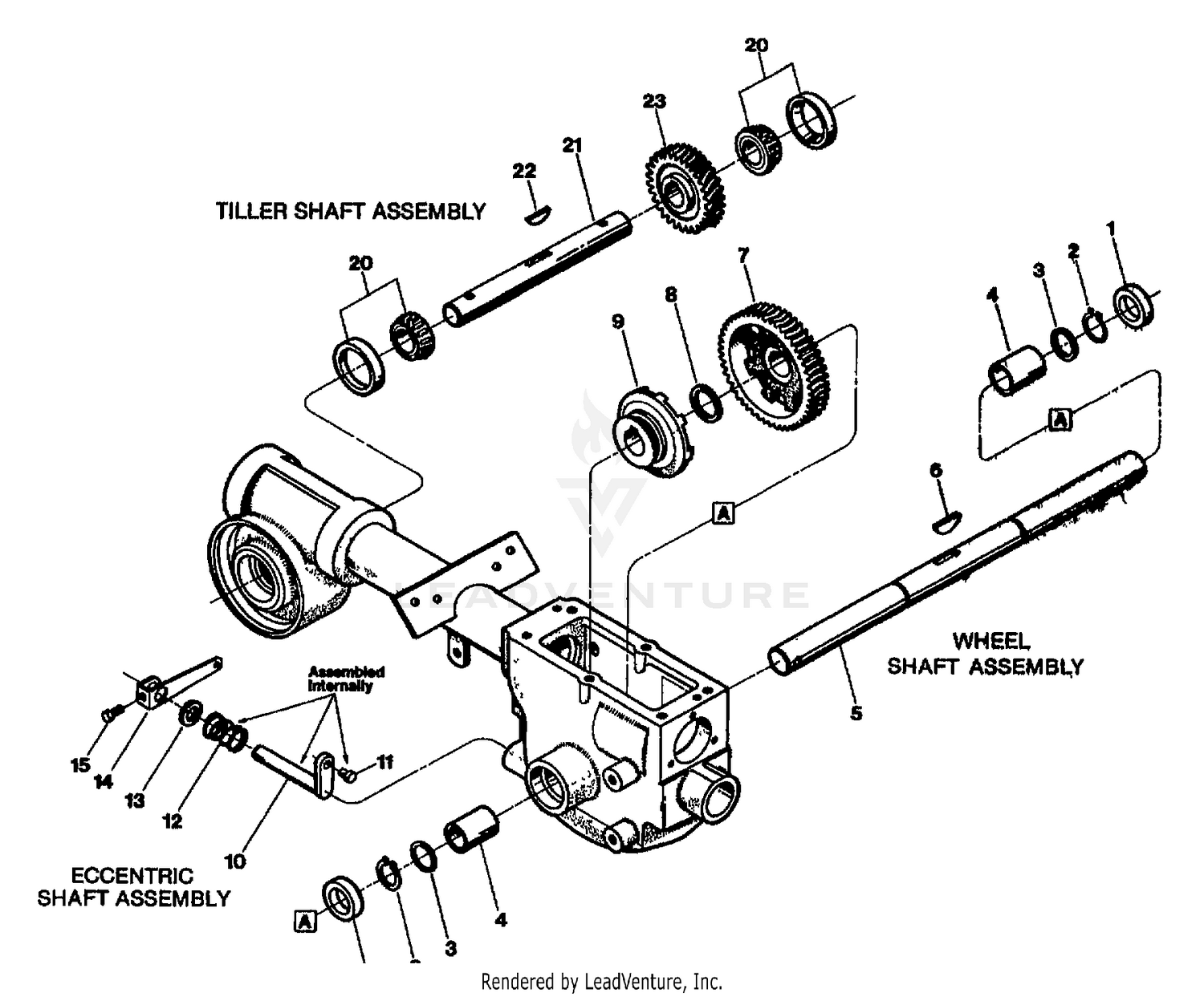 WHEEL & TILLER SHAFT ASSEMBLY