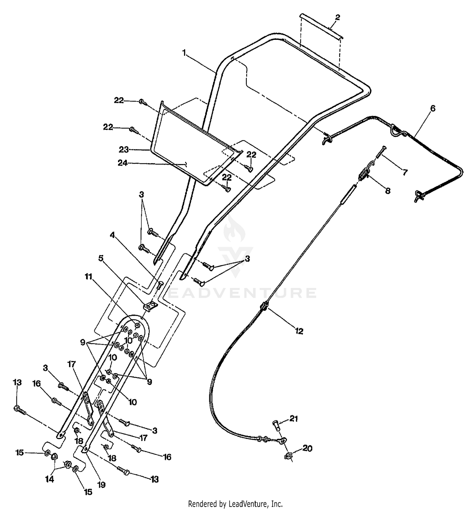 HANDLE BARS & CLUTCH CABLE