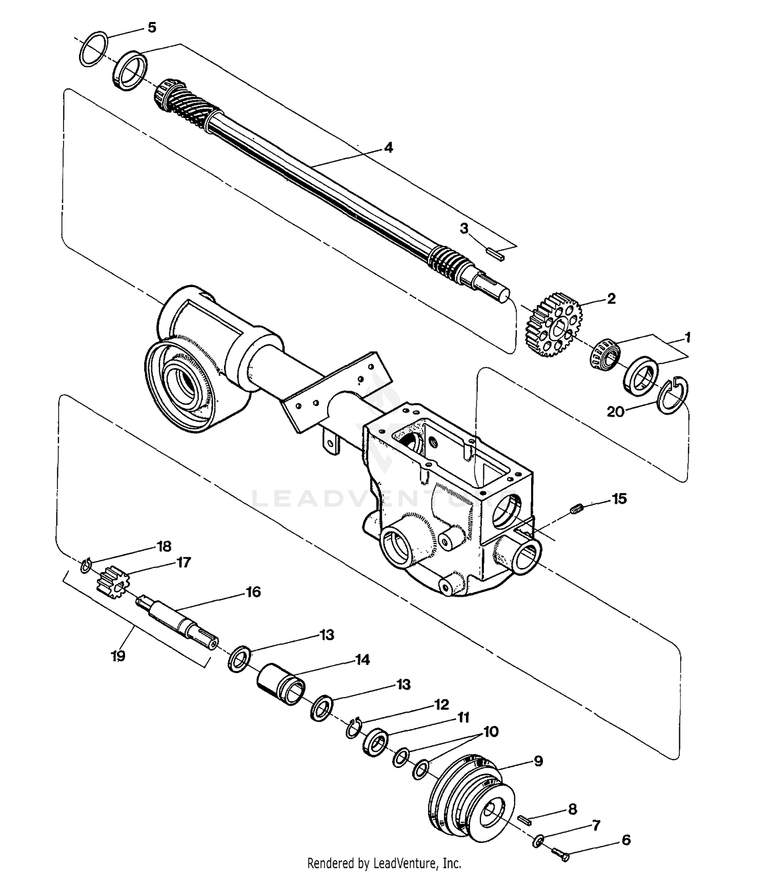 MAIN DRIVE SHAFT & GEAR ASSEMBLY