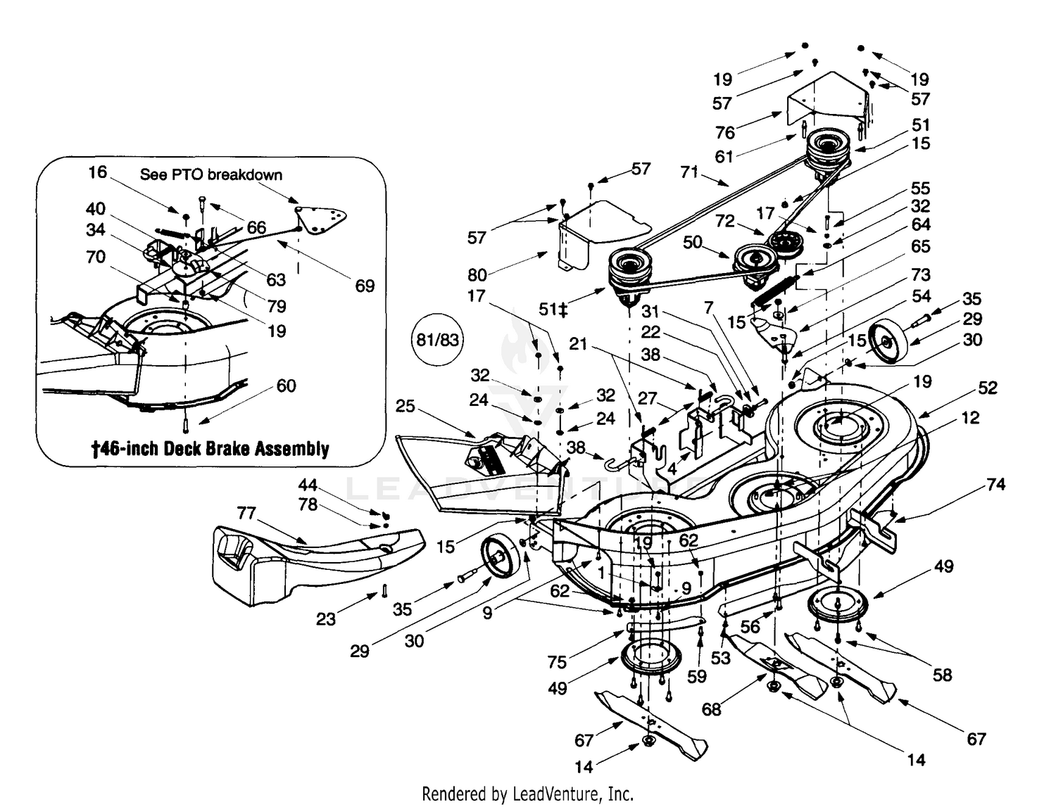 Deck Assembly H 46 Inch