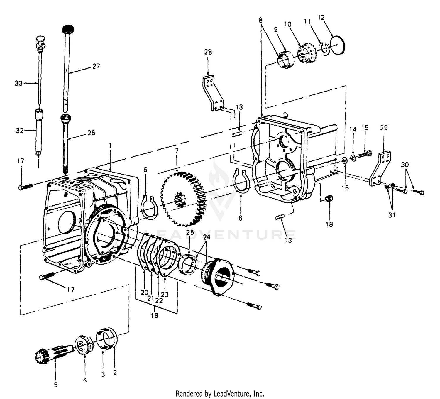 Transmission-Rear And Adapter Housings