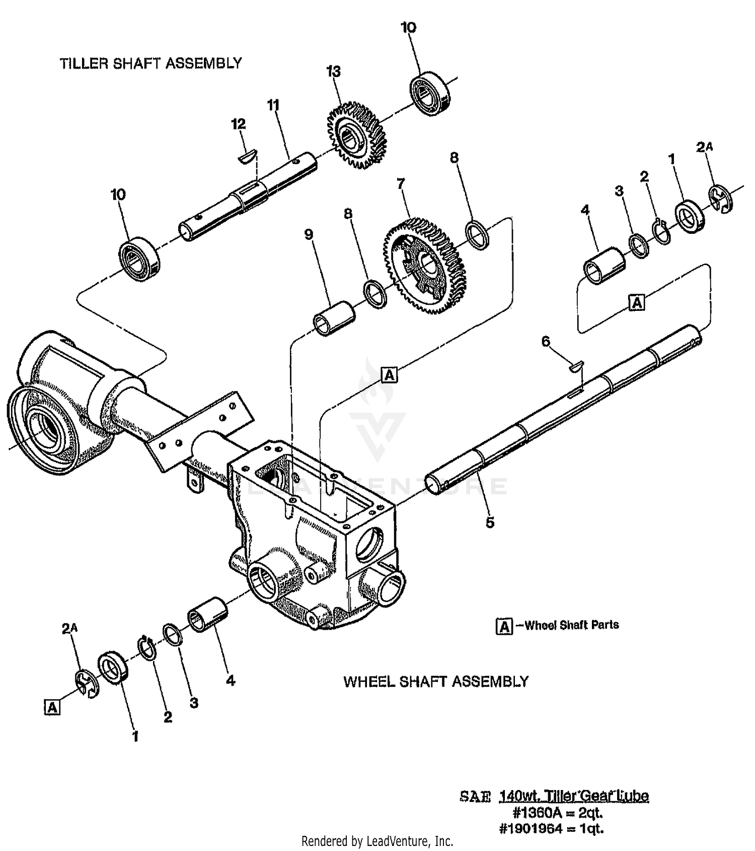 WHEEL & TILLER SHAFT ASSEMBLIES