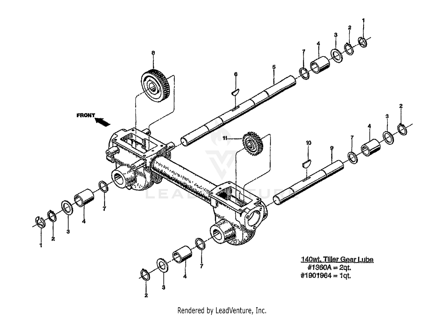 WHEEL & TILLER SHAFT ASSEMBLY