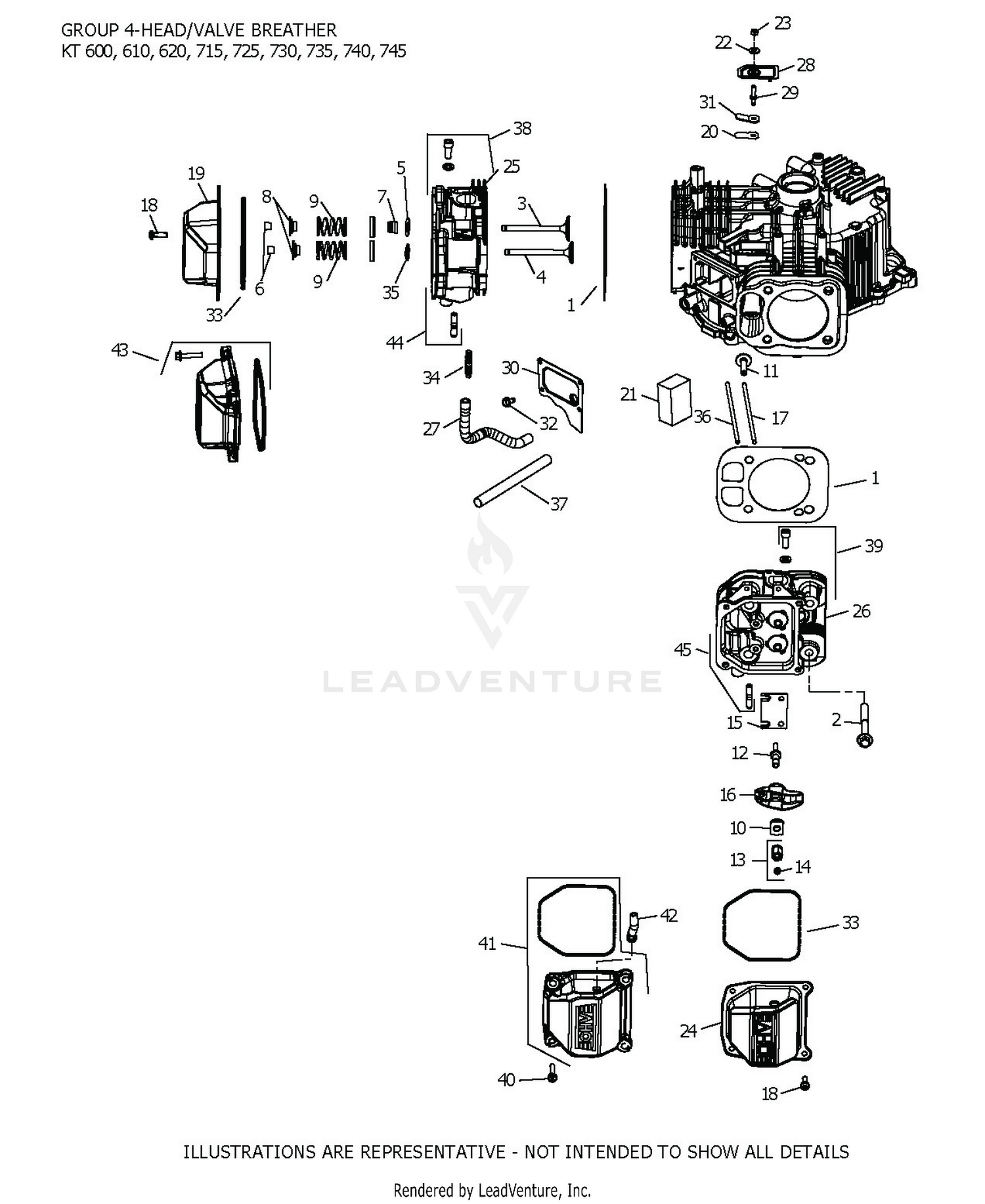 KT715-3063 Cylinder Head & Breather