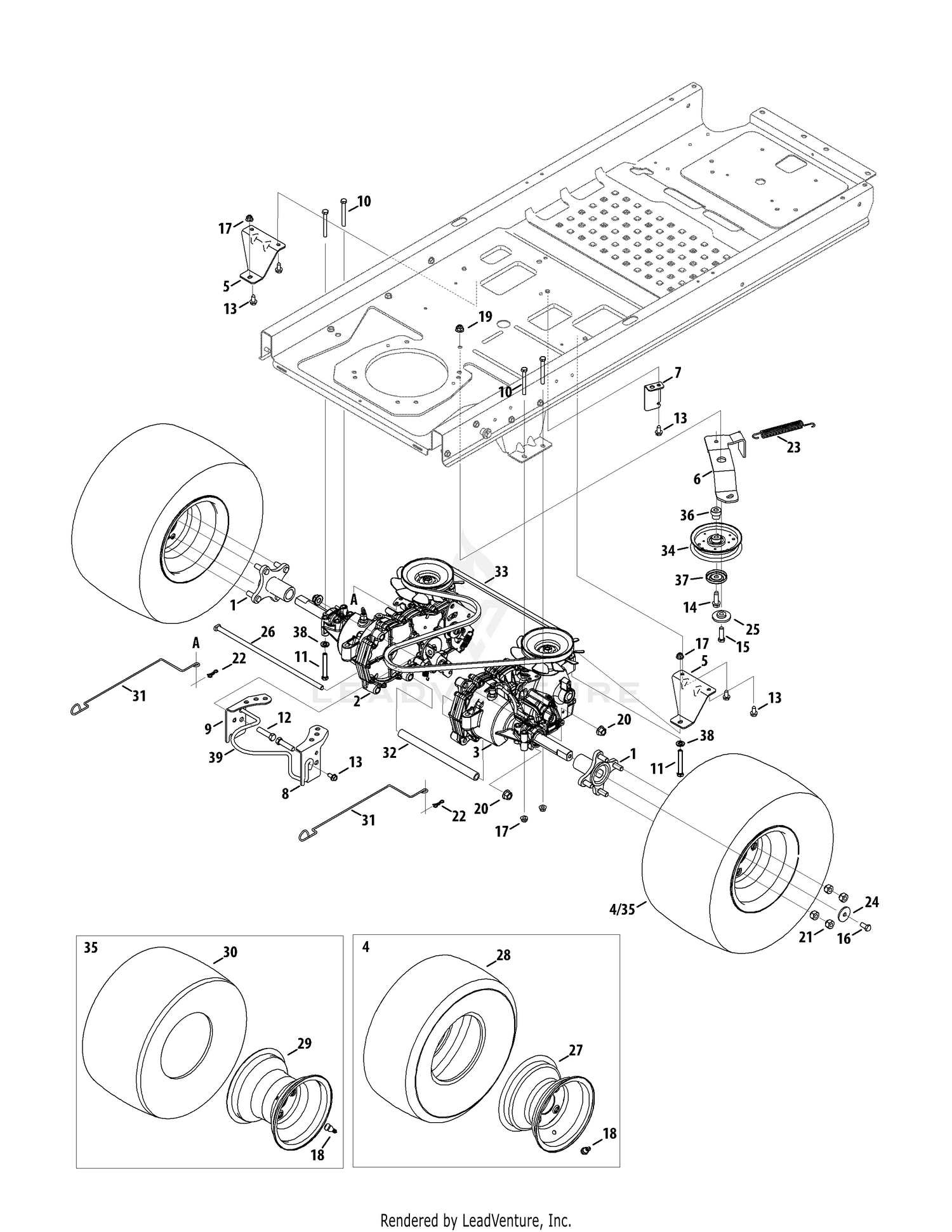 Cub Cadet RZT L54KH 2015 17BRCACA009 2015 17BRCACA010 2015 Drive System