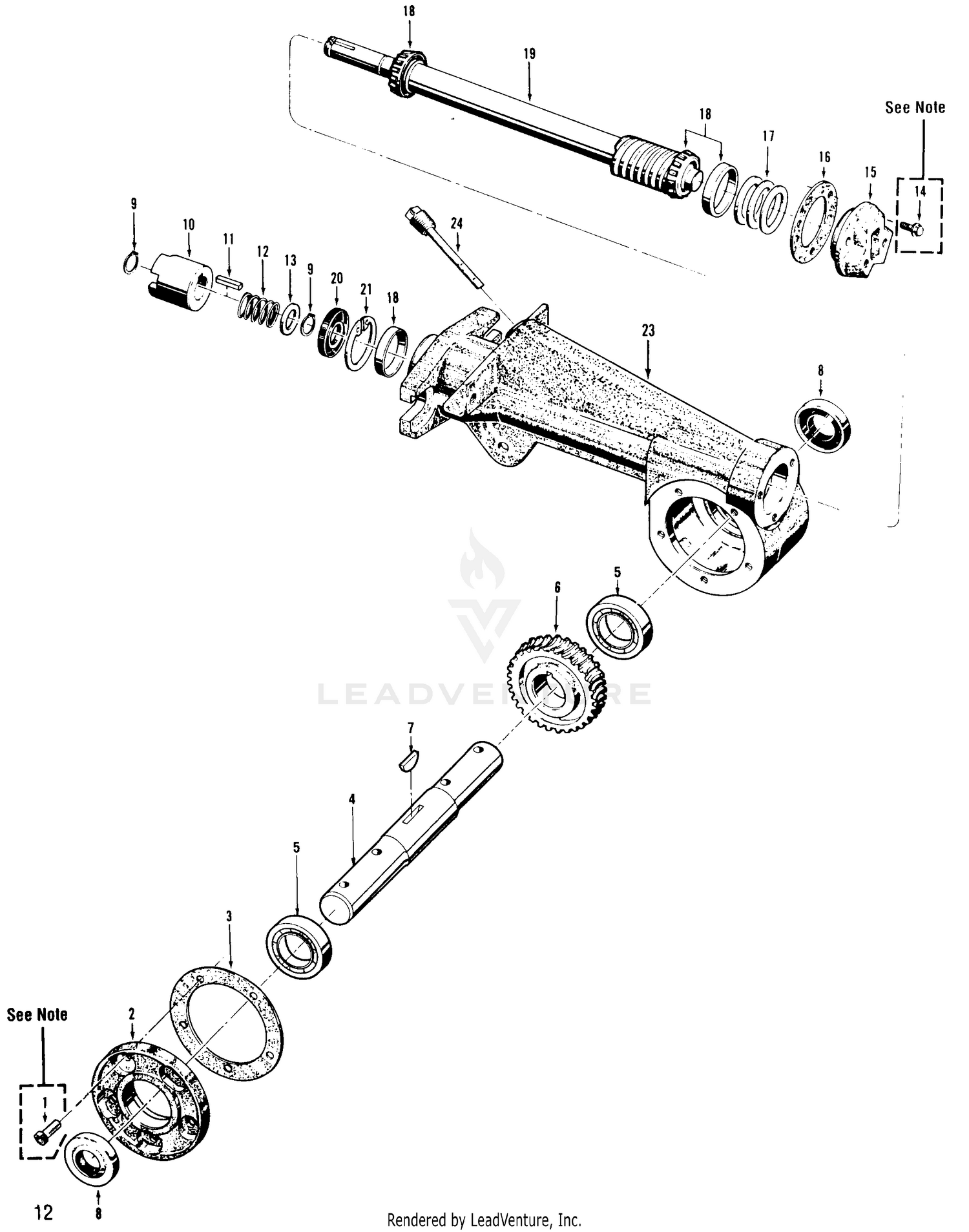 Tiller Attachment Transmission Assemblies