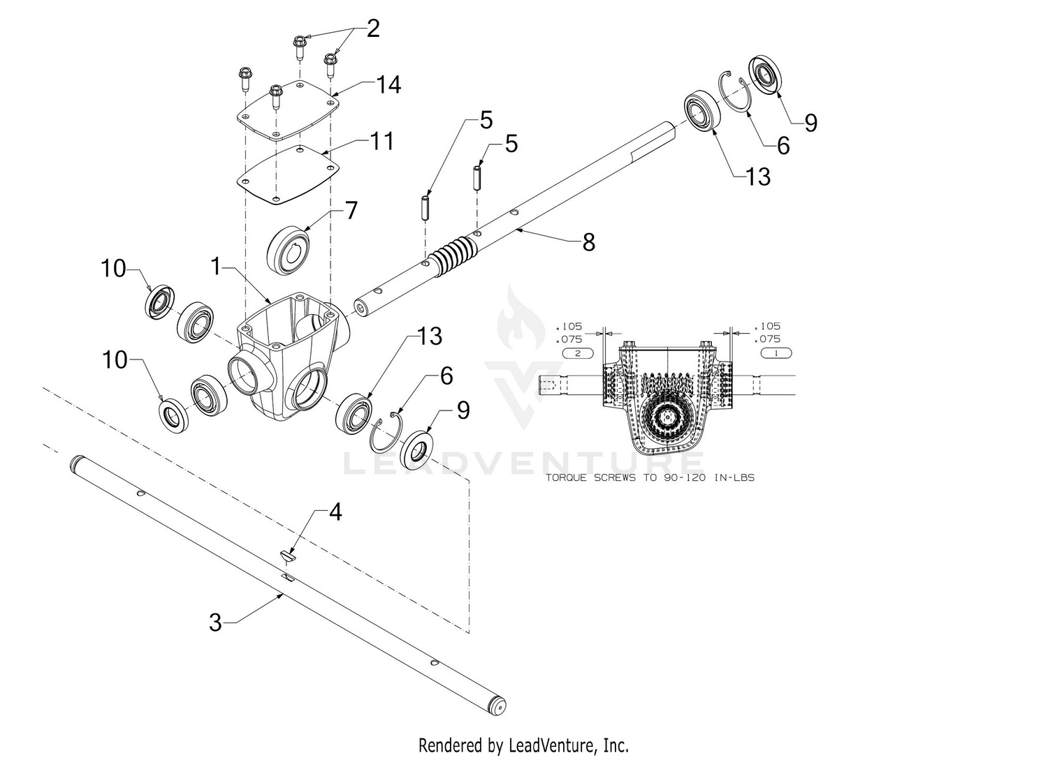 Auger Gearbox Assembly