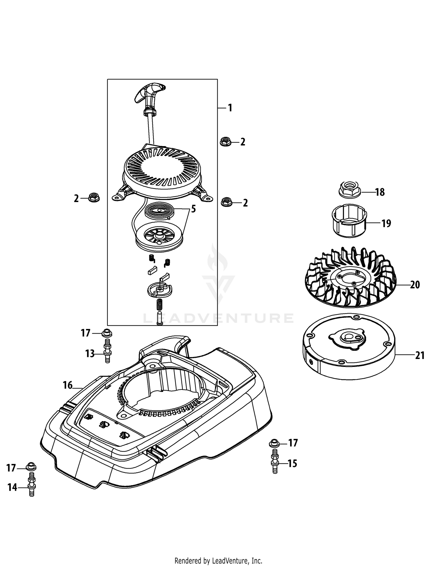 1P70L0A-11 Flywheel & Shroud