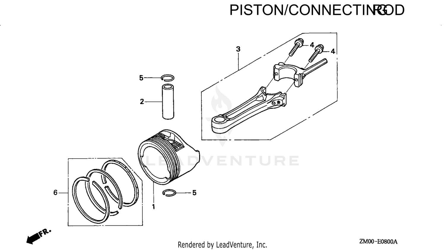 GCV160LA0-N5B PISTON & CONNECTING ROD