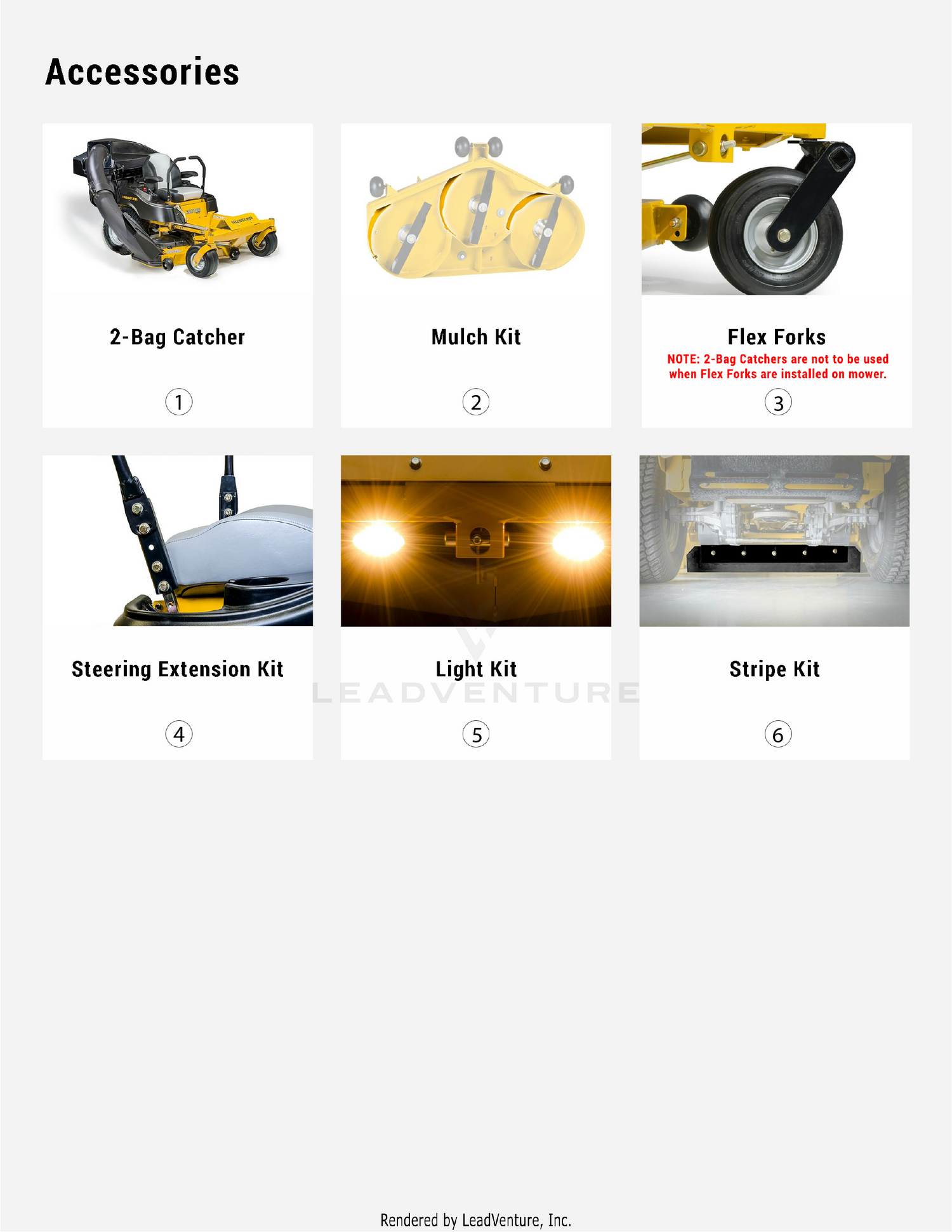 54" Raptor SD Accessories List - 938670