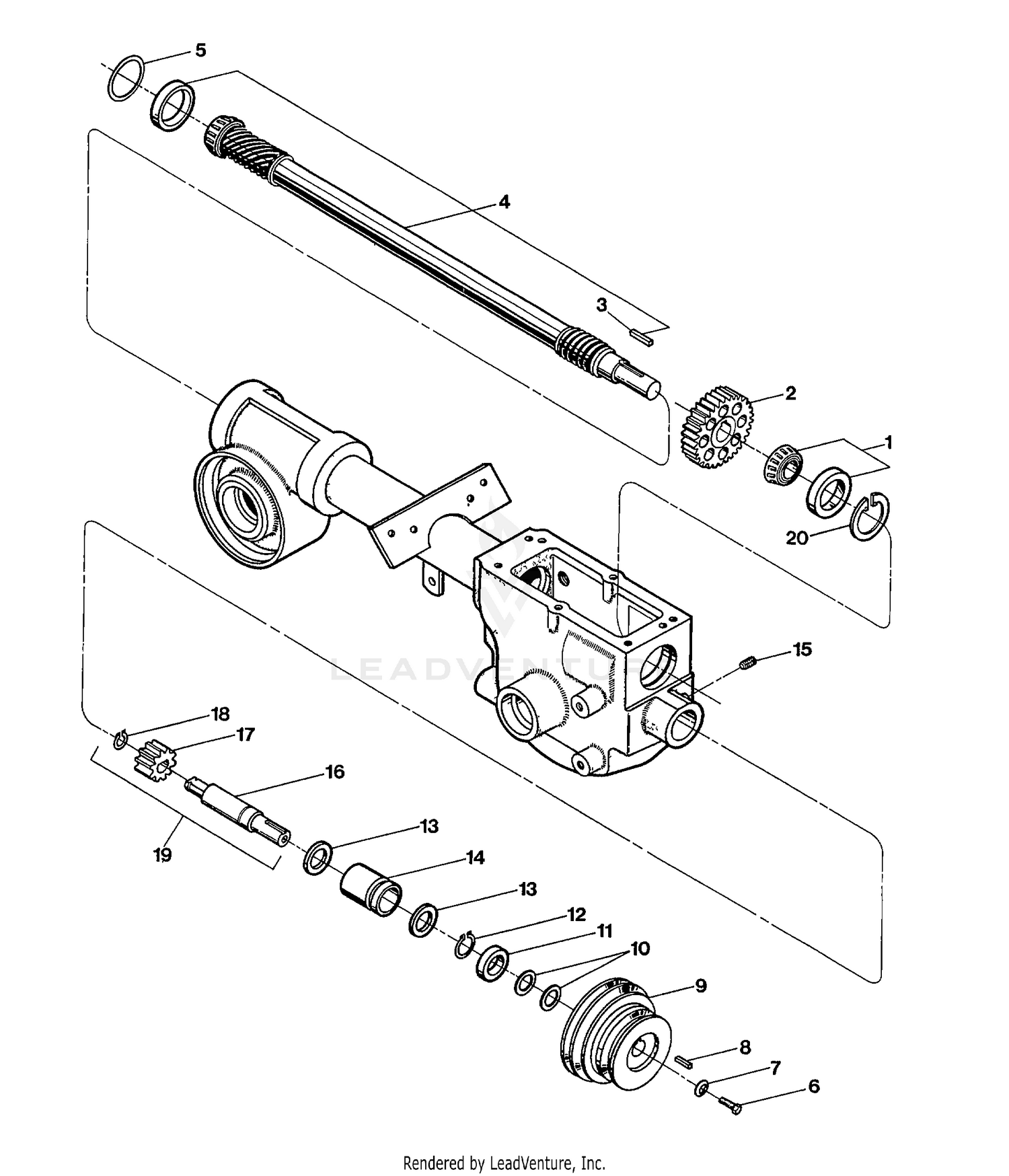 MAIN DRIVE SHAFT & GEAR ASSEMBLY
