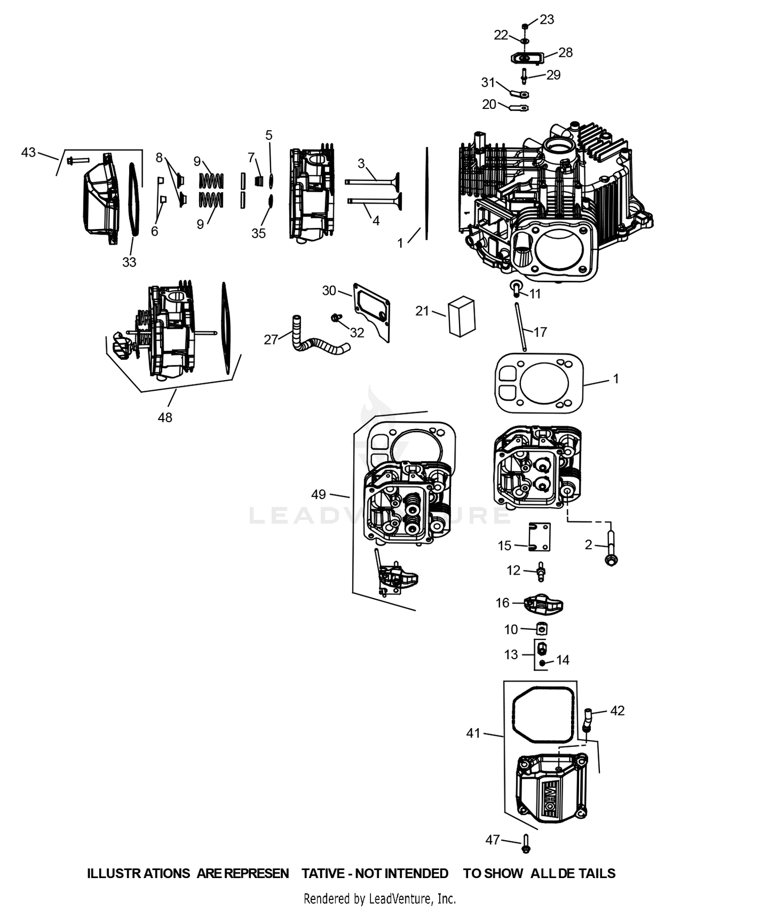 KT726-3005 CylinderHead & Breather