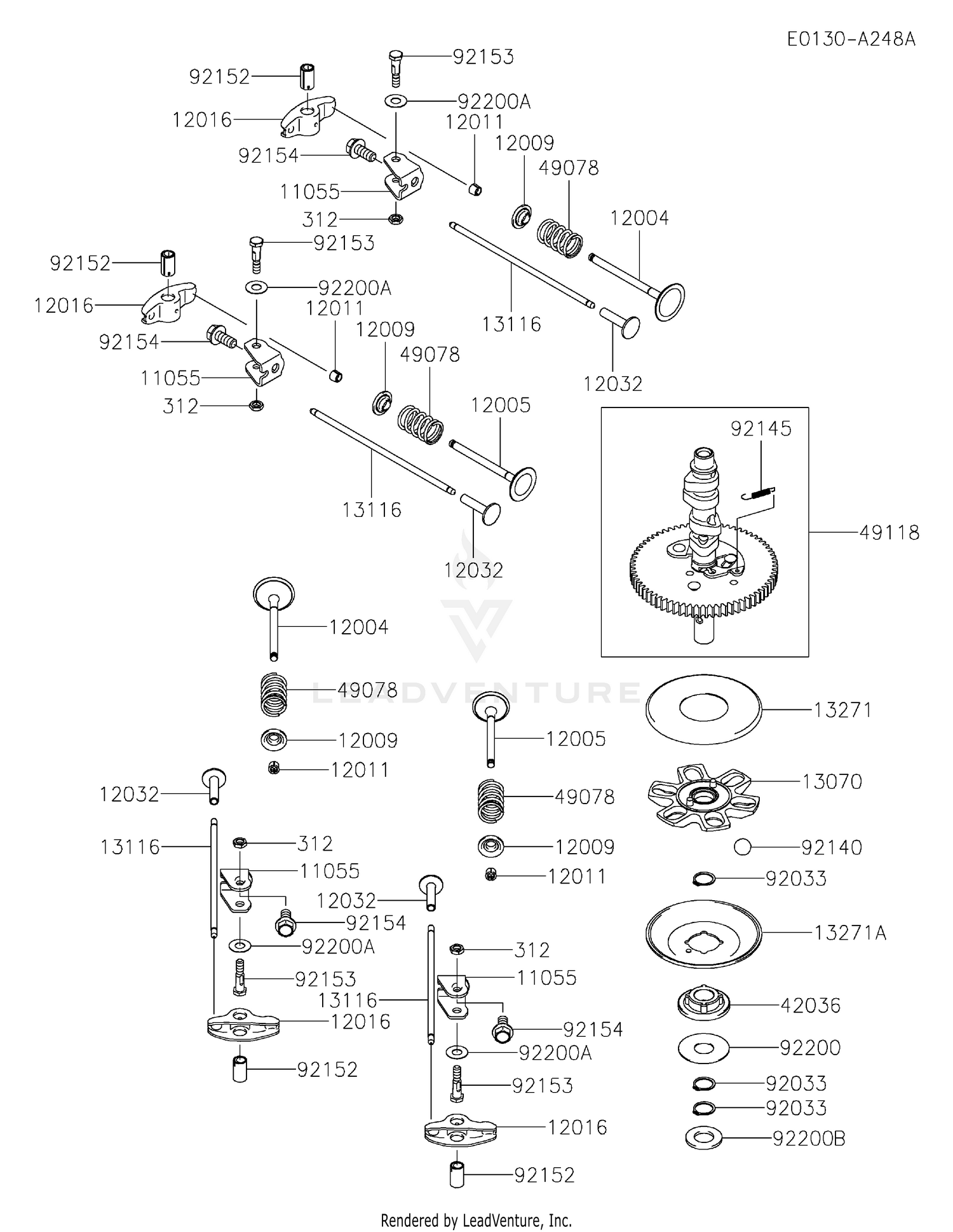 FR730V-KS05 VALVE & CAMSHAFT