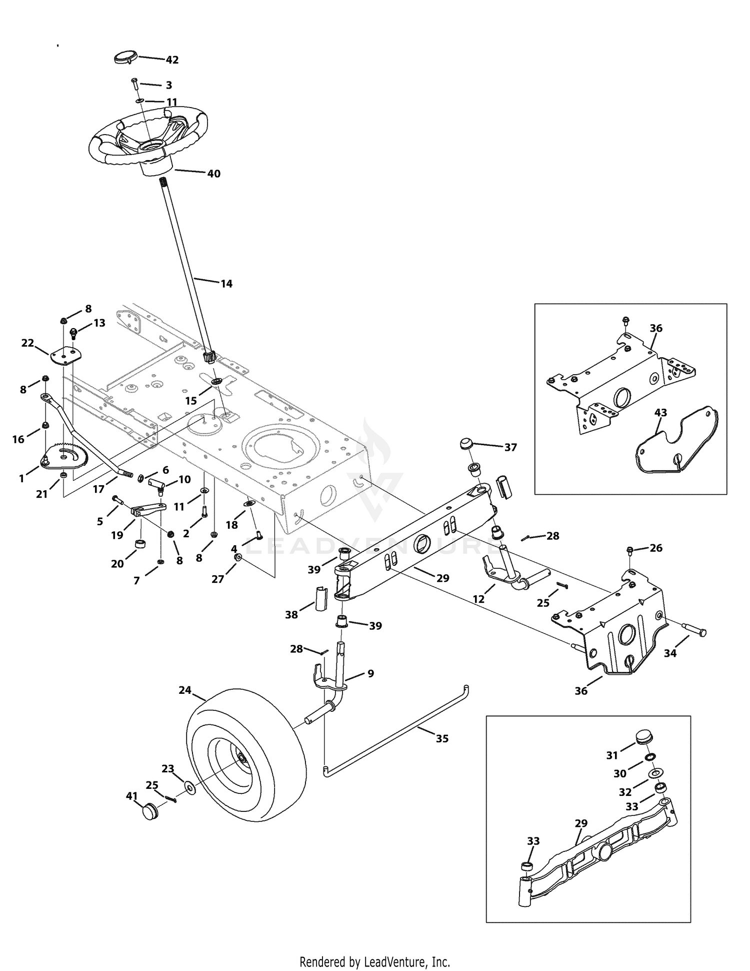 Troy Bilt 13AN77KG011 Pony 2009 Steering