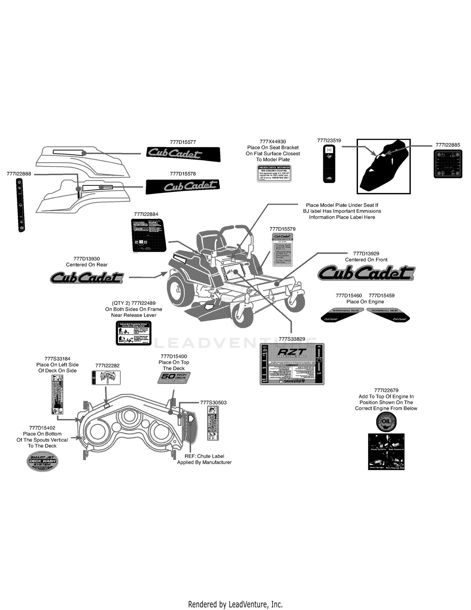 2011 cub cadet online rzt 50