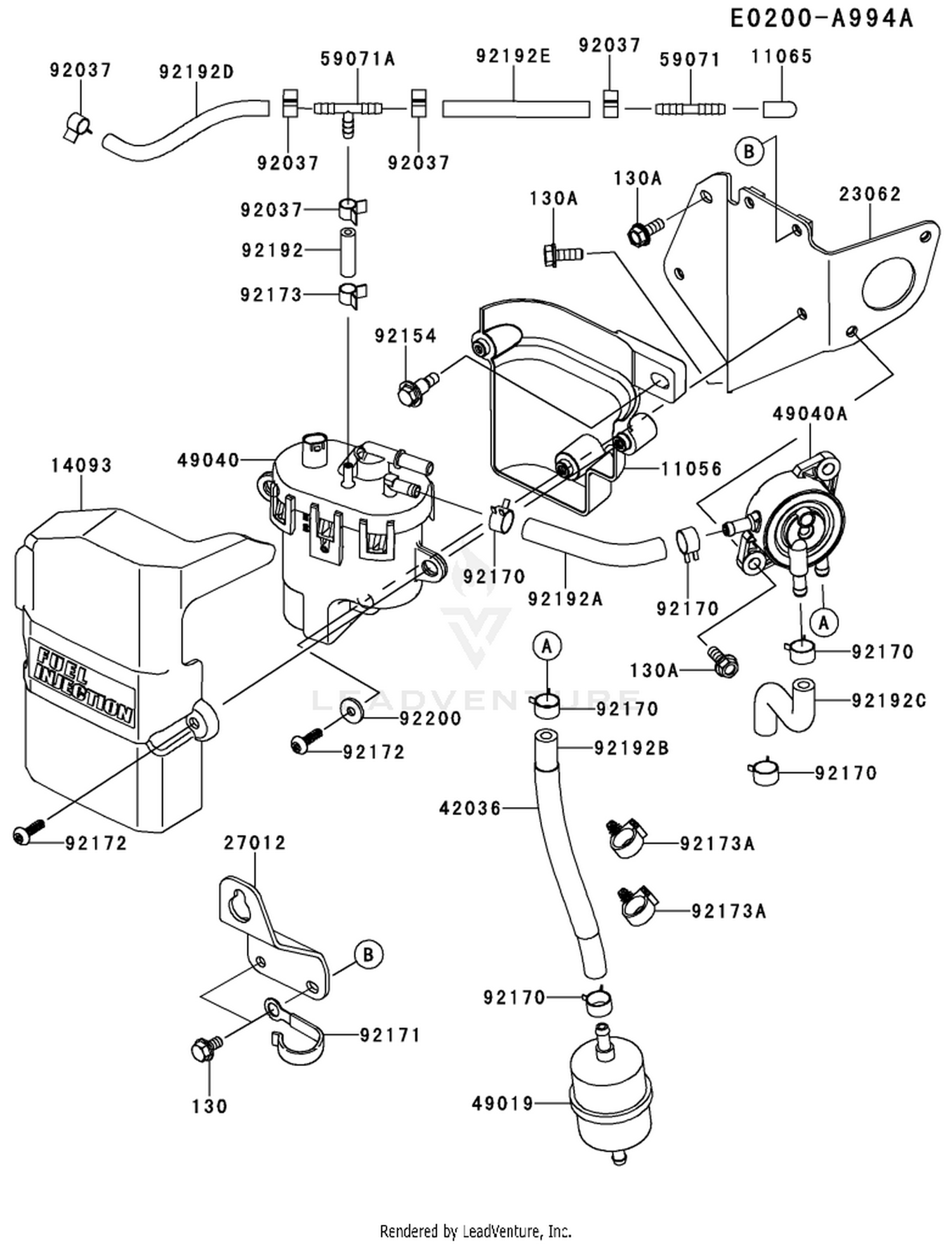 FX850V-BS47 FUEL TANK & FUEL VALVE