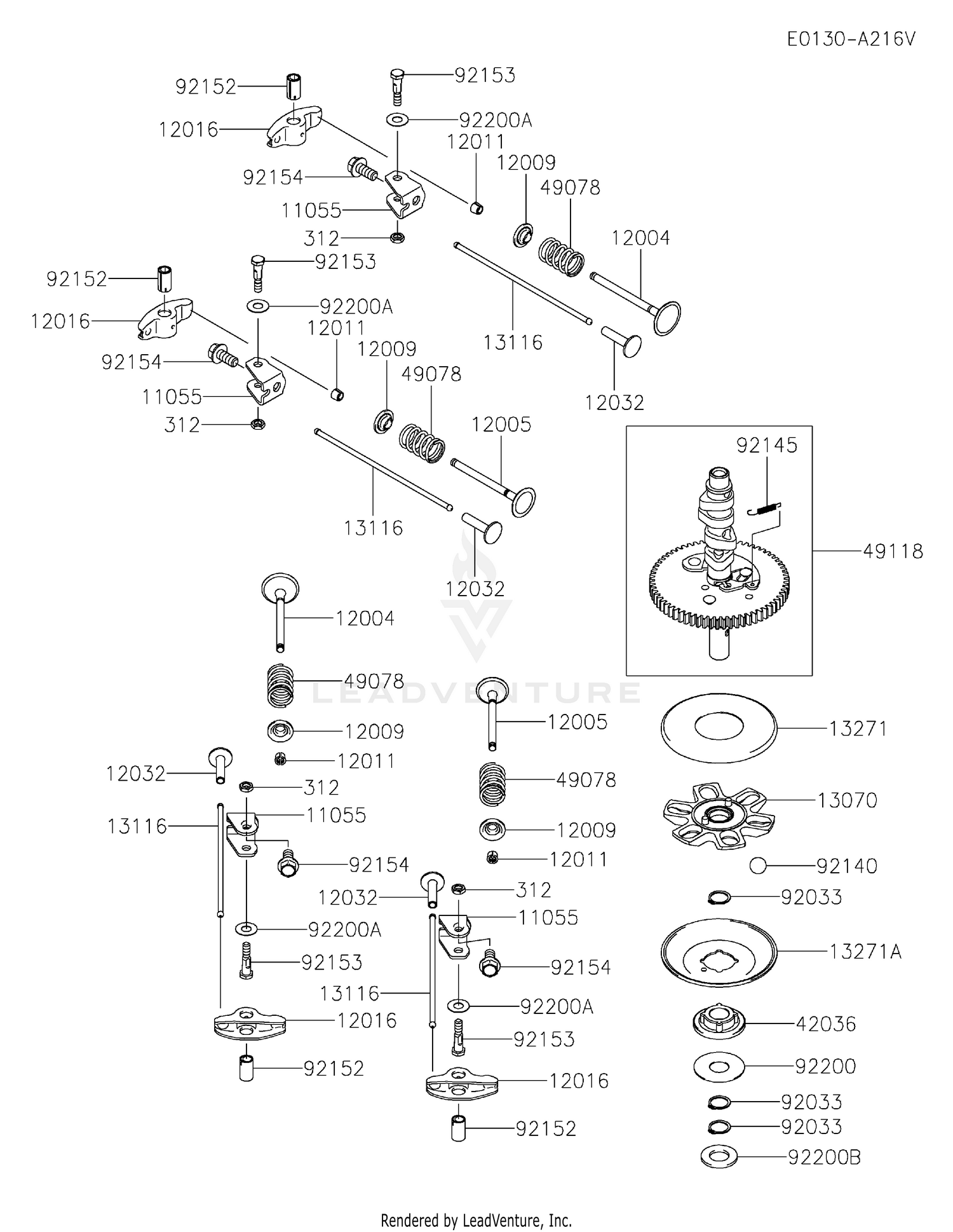 FR600V-GS06 VALVE & CAMSHAFT