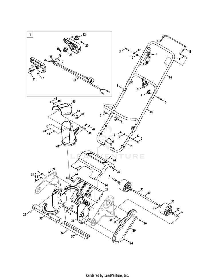 TroyBilt 31A050711 Flurry 1400 14" Electric Snow '10 Snow Thrower