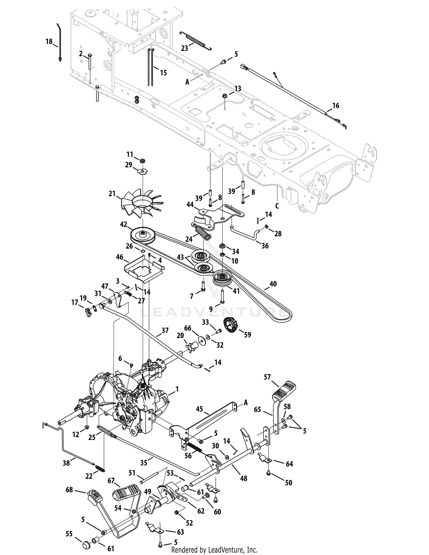 Cub Cadet LTX1046 Tractor 2010 13WP91AT010 2010 Drive System