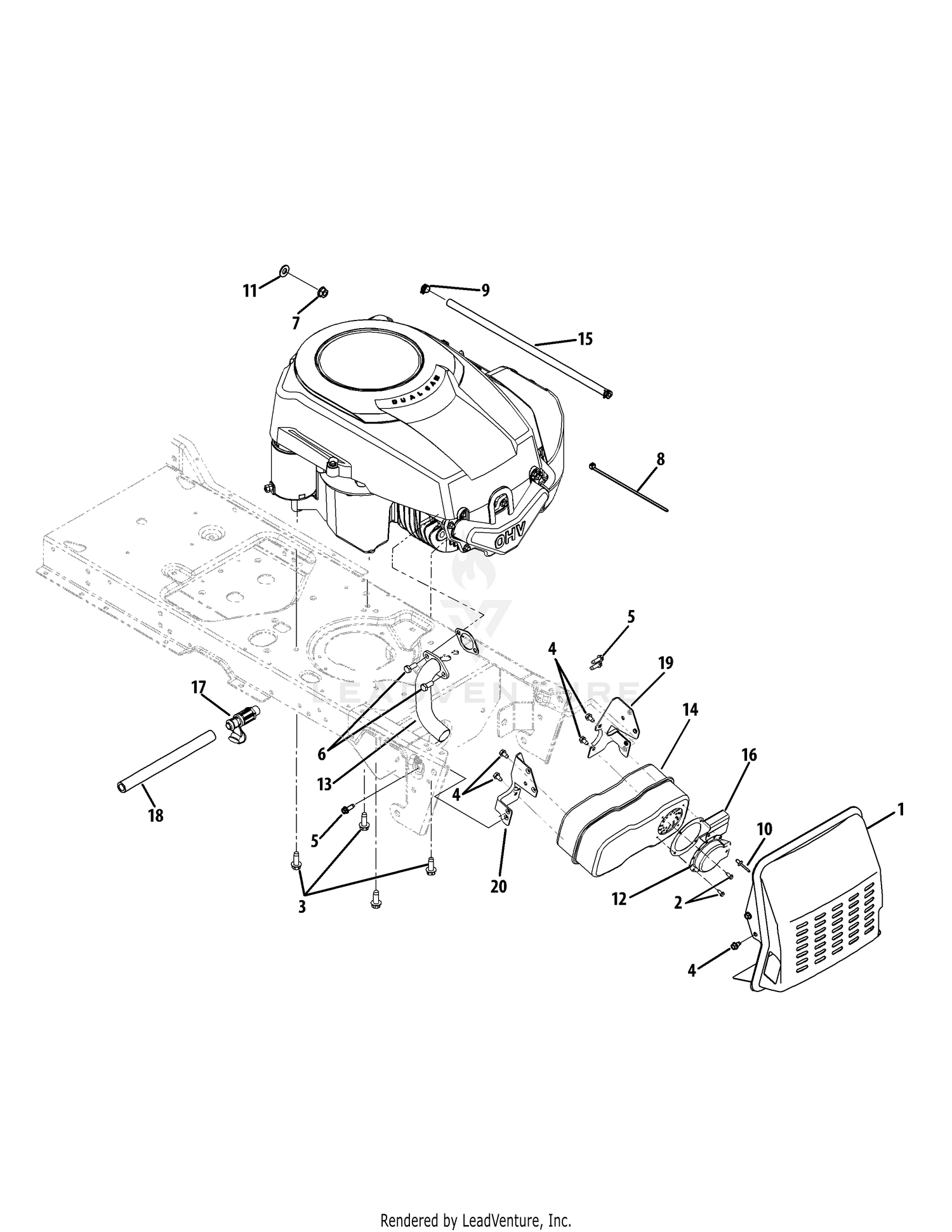 Kohler SV600-0009 Engine Mounting & Connections