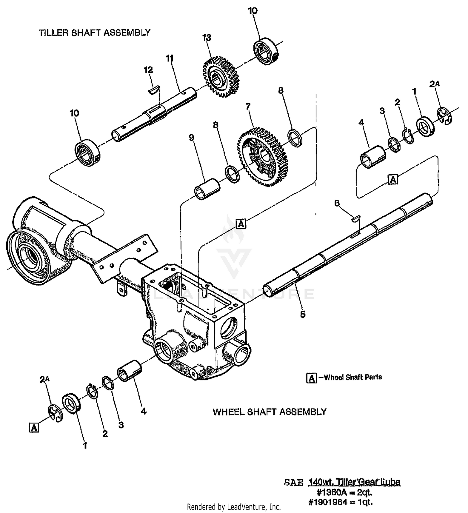 WHEEL & TILLER SHAFT ASSEMBLIES