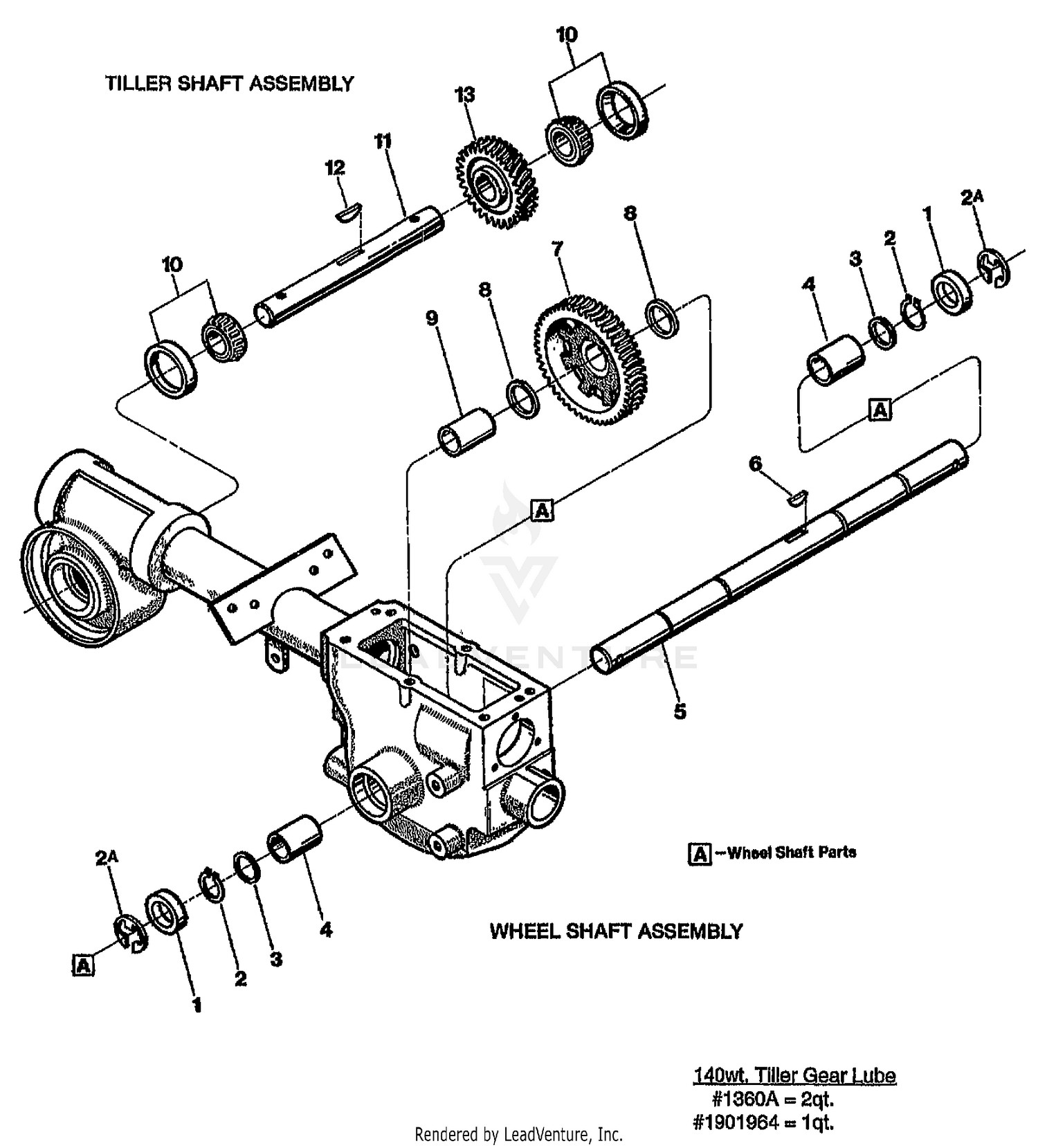 WHEEL & TILLER SHAFT ASSEMBLIES