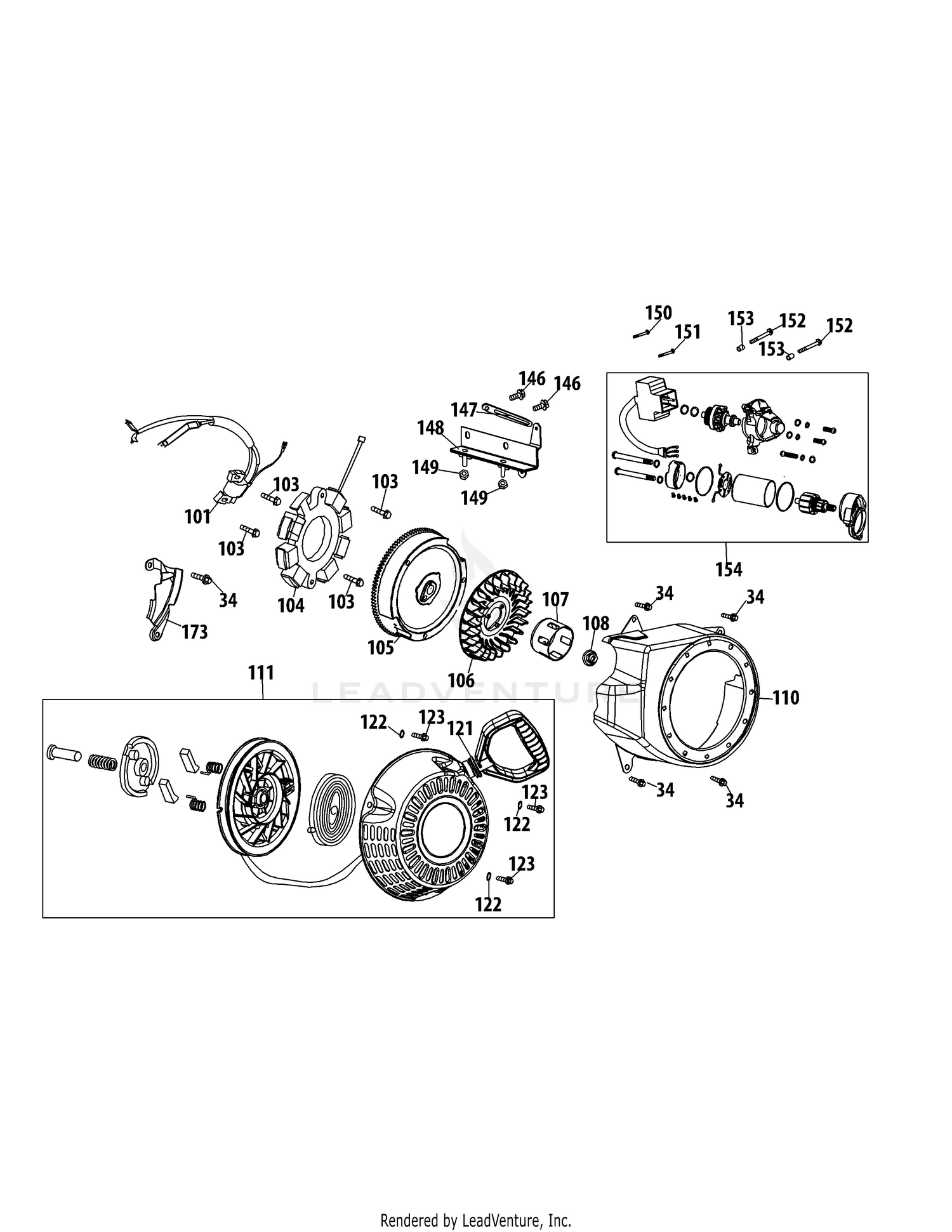 375-SU Starter & Blower Housing