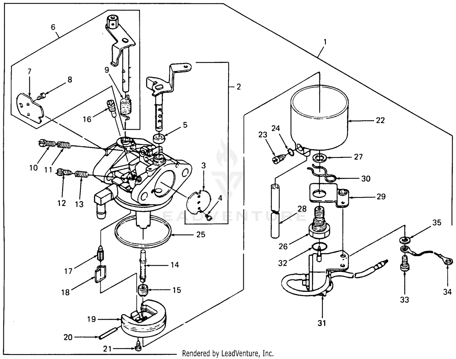 Cub Cadet 2182 S N 800 000 816 535 140 741 100 Carburetor Assembly