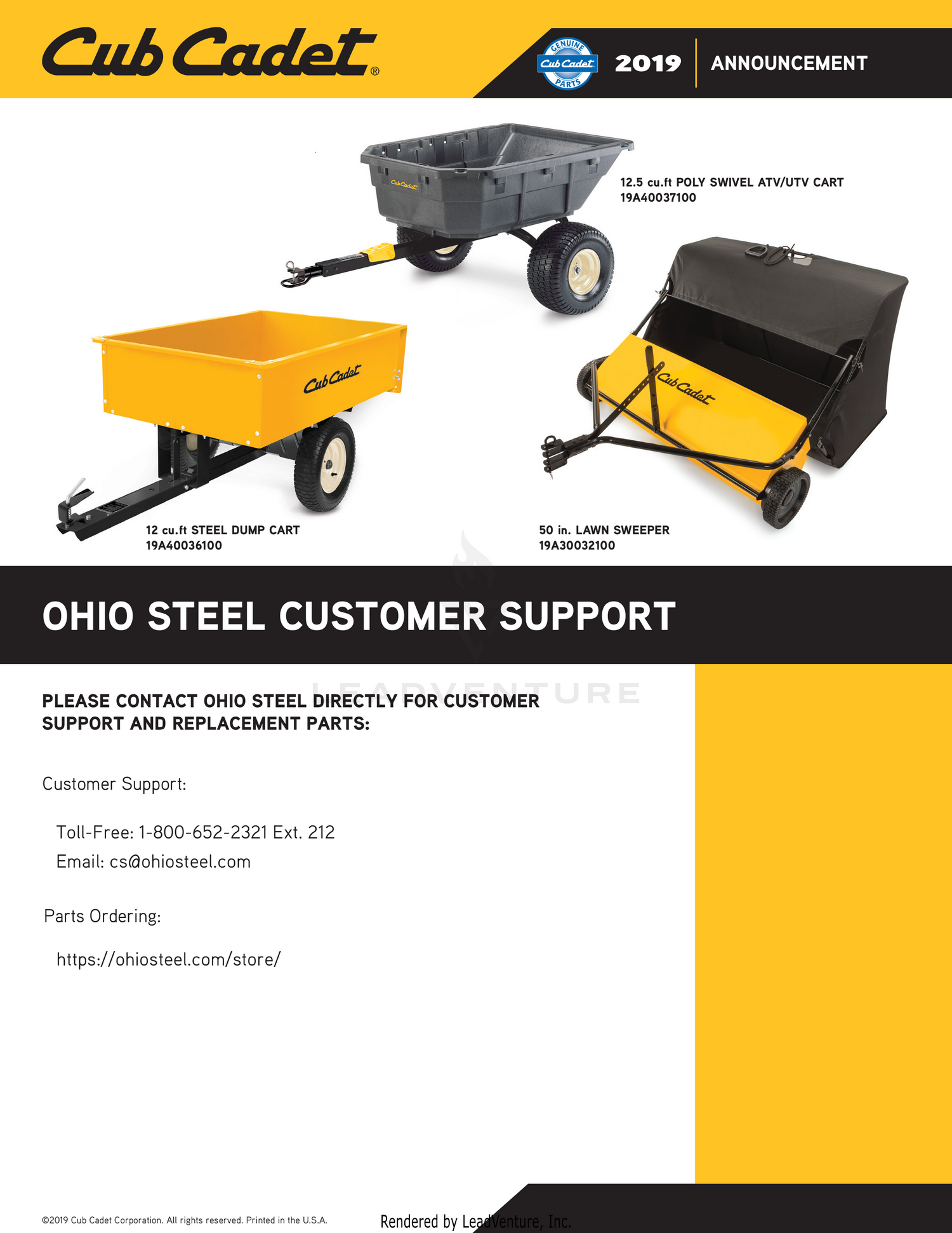 Cub cadet leaf discount sweeper