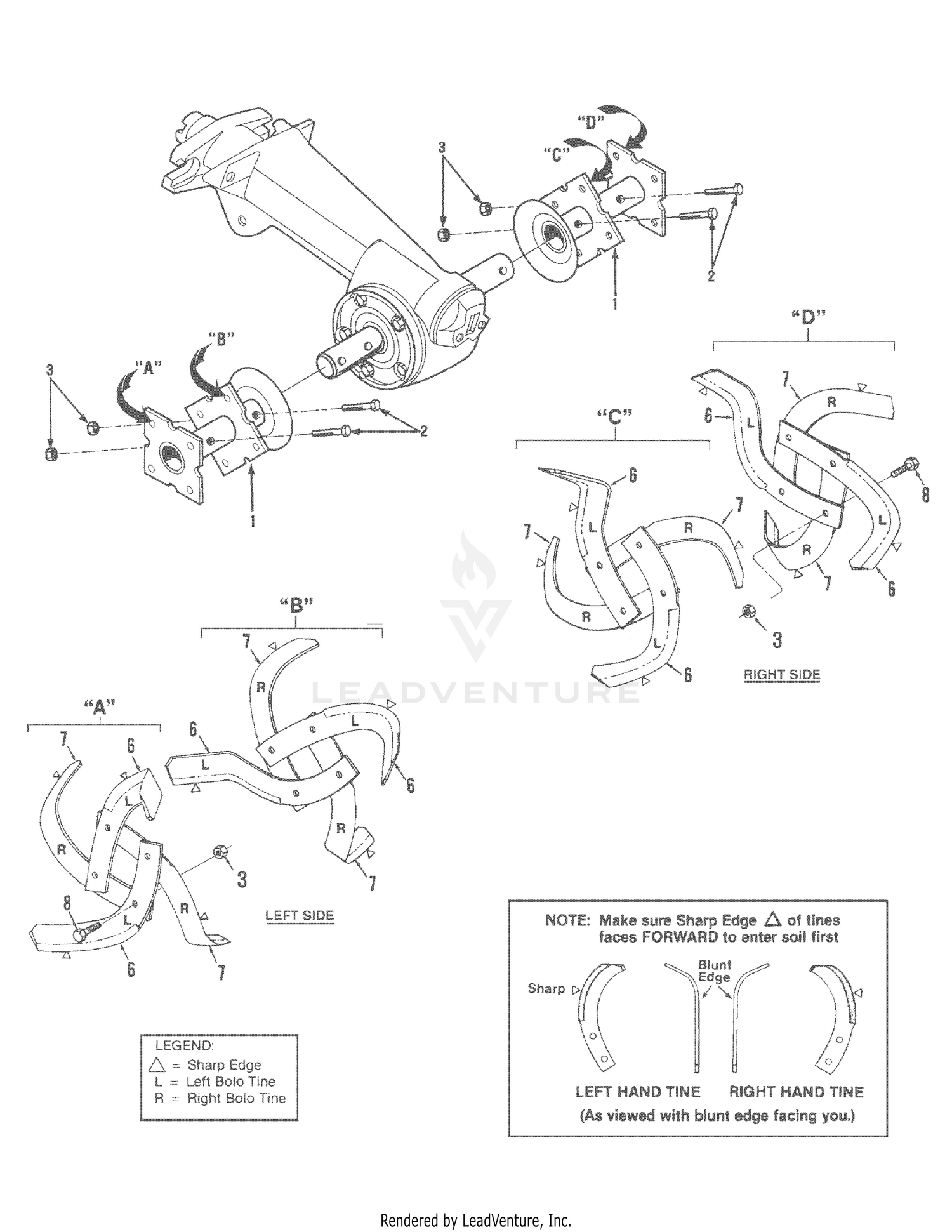Bolo Tines Assemblies