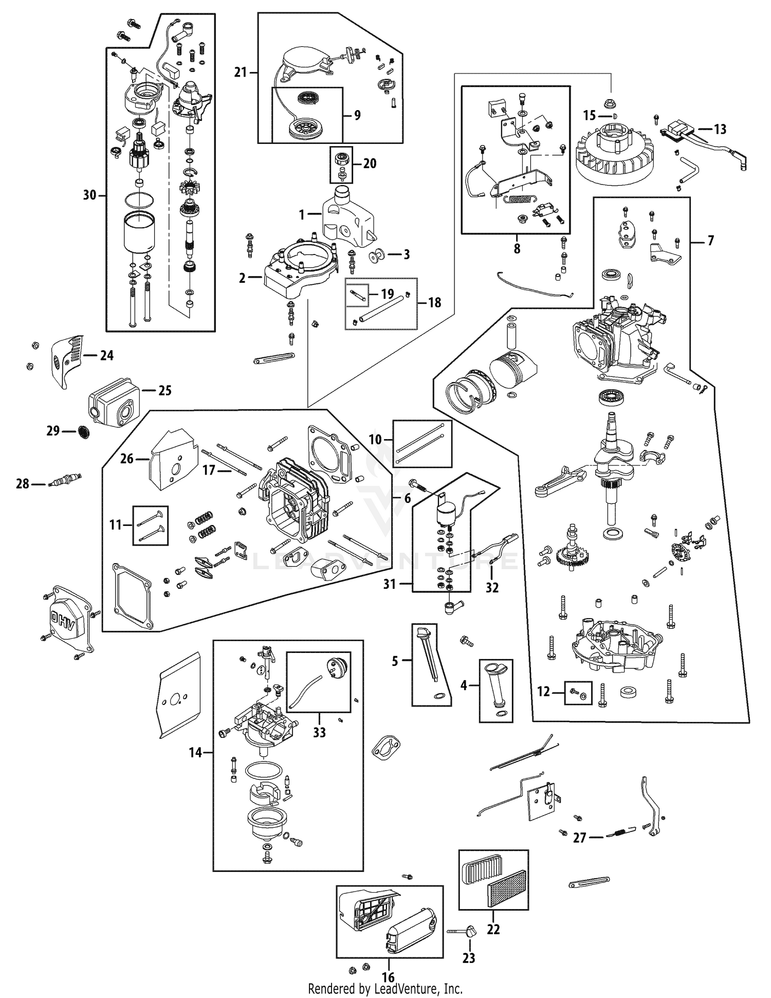 Cub Cadet CC550SP ES 12AE18JA HM 2008 12AE18JA010 2008 12AE18JA056 2008 Engine Assembly