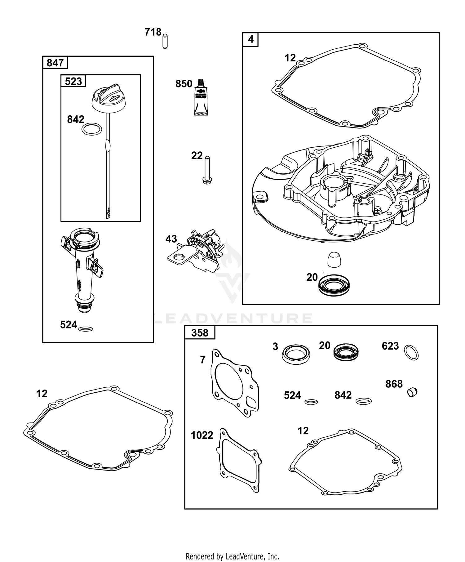 Crankcase Cover/Sump and Lubrication Group