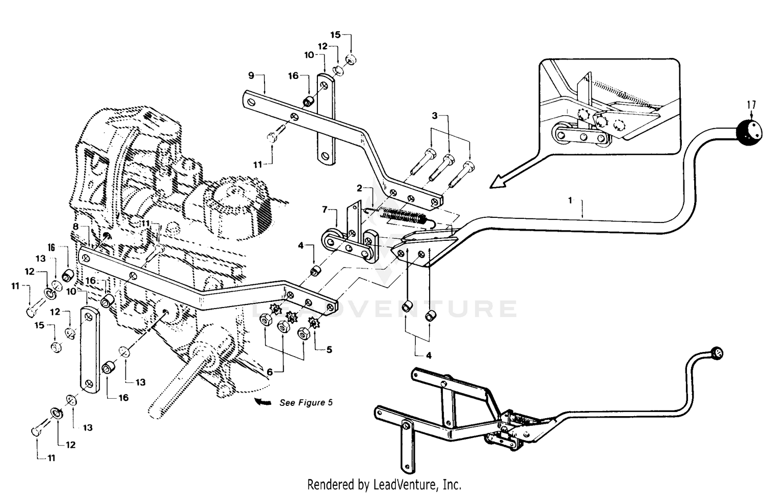 Wheels/Tines/PTO Drive Lever & Yoke Assembly