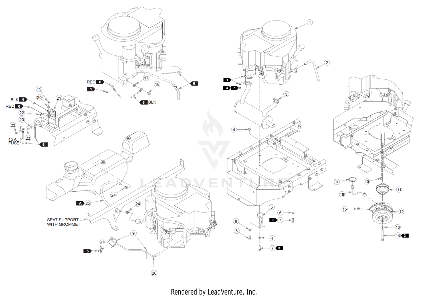 Engine, Muffler & Clutch