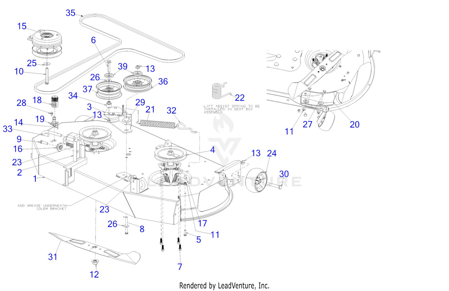 Cub Cadet RZT SX 46 EFI FAB 17AWCBYN010 2018 Deck