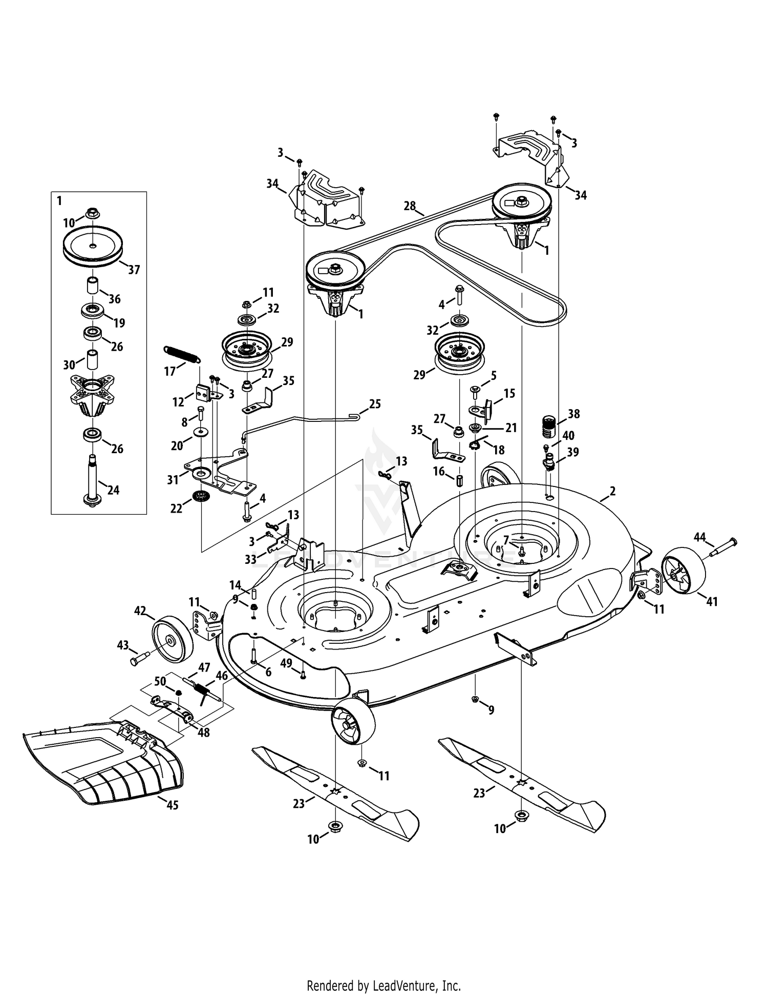 35 cub cadet 48 inch mower deck belt diagram Wiring Diagram 2022