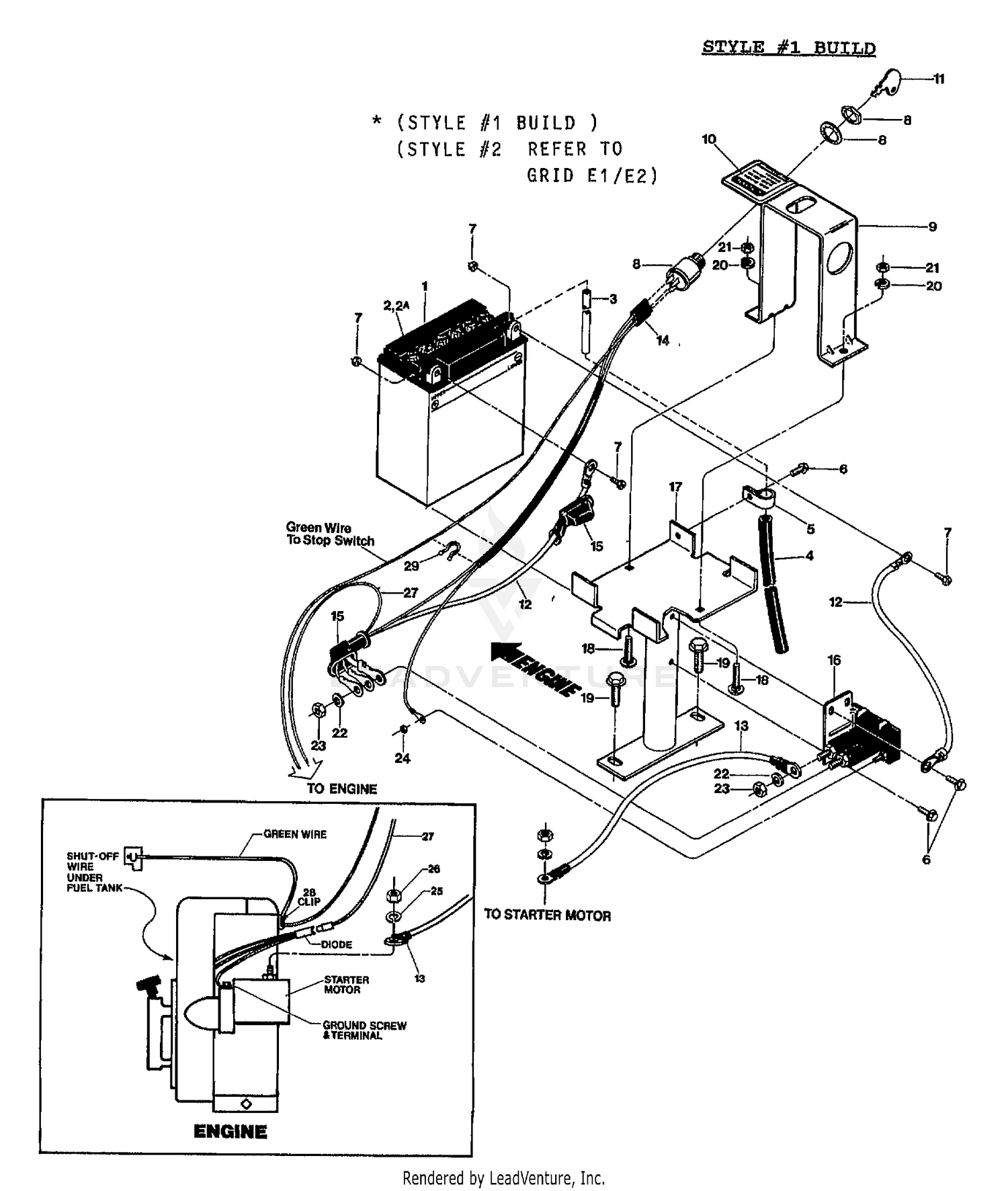 ELECTRIC START ASSEMBLY (STYLE 1)