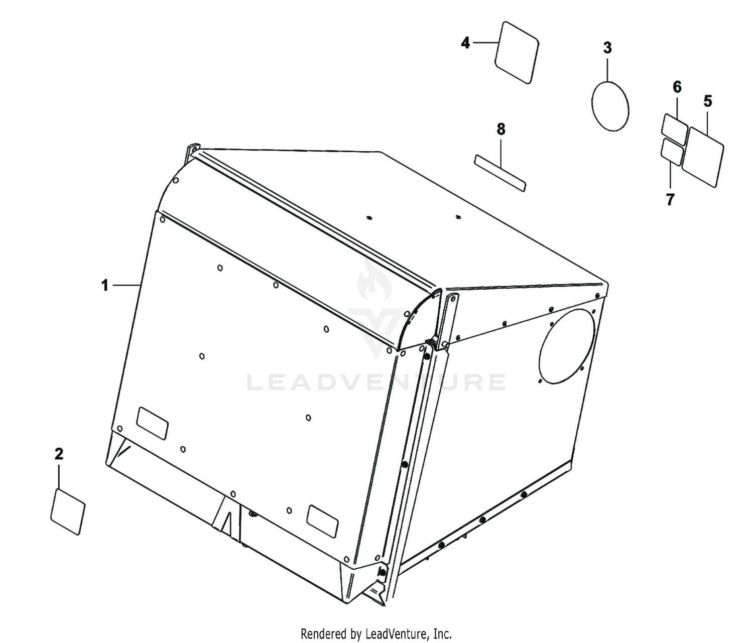 A2100 6512 Box Assembly / Standard Model