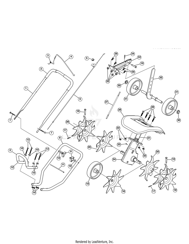 Troy Bilt 21AK146G866 TB146EC Tiller PartsWarehouse