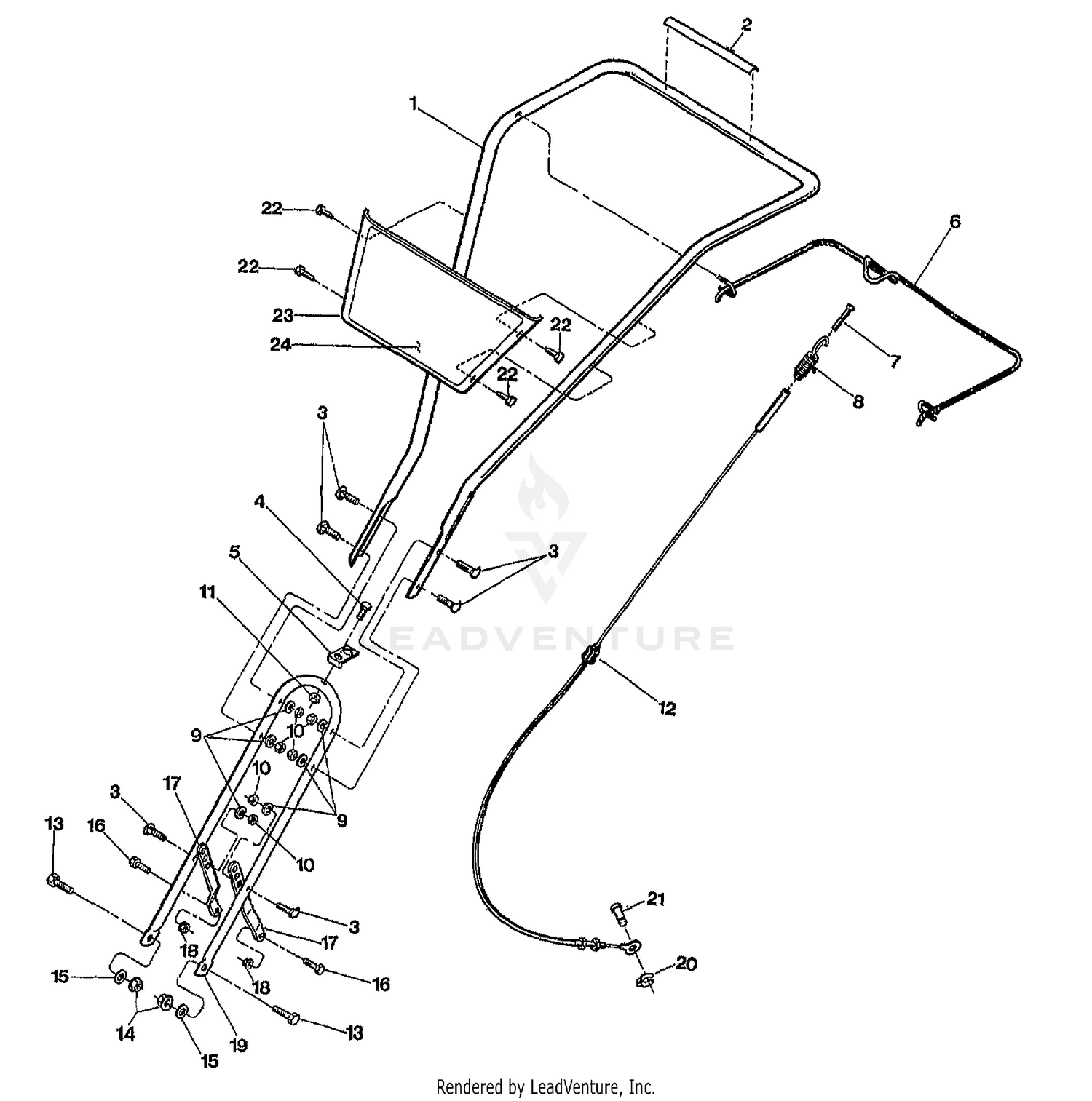 HANDLE BARS & CLUTCH CABLE