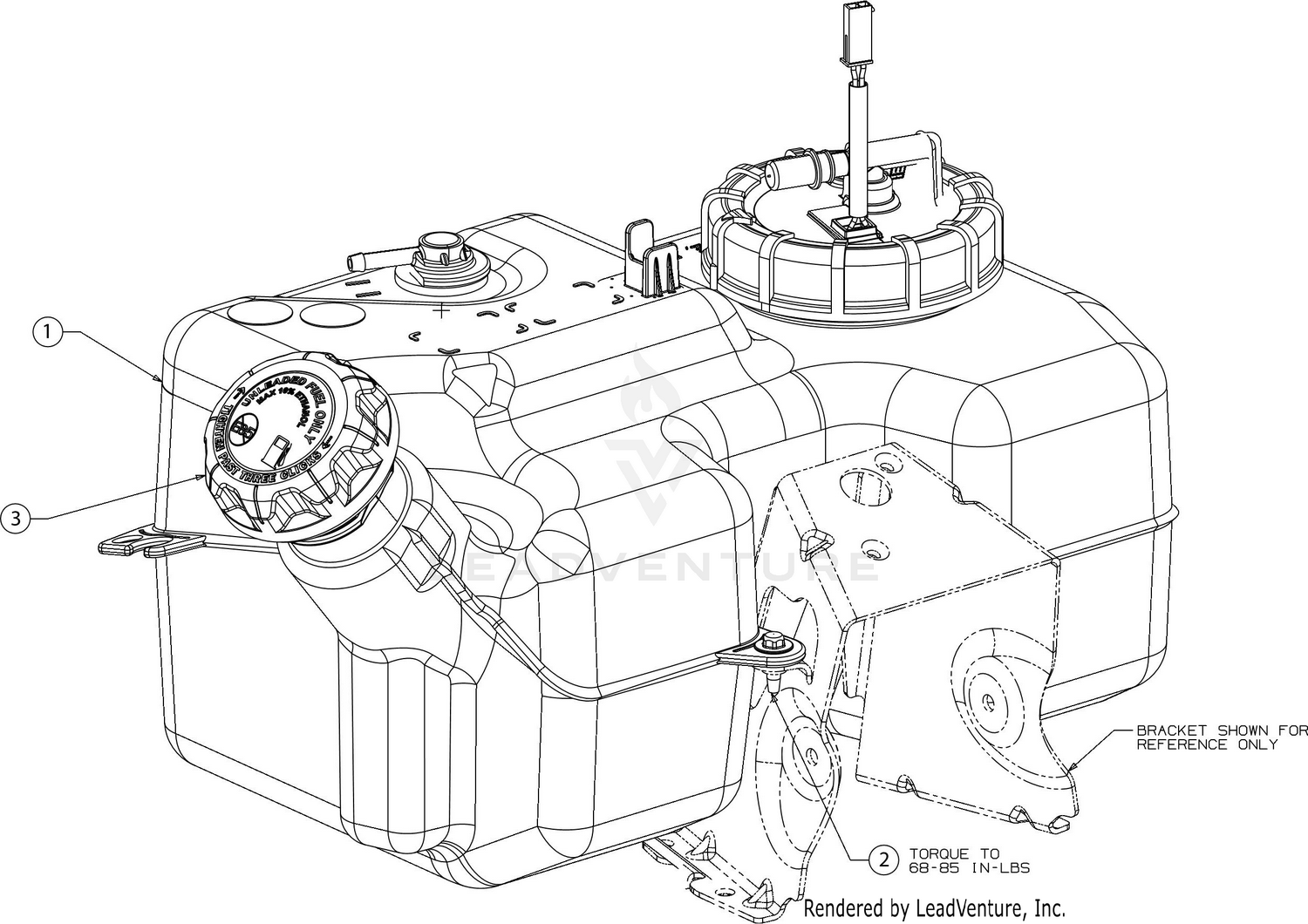 Cub Cadet XT1 LT42 EFI 13A9A1CS056 2018 Fuel Tank