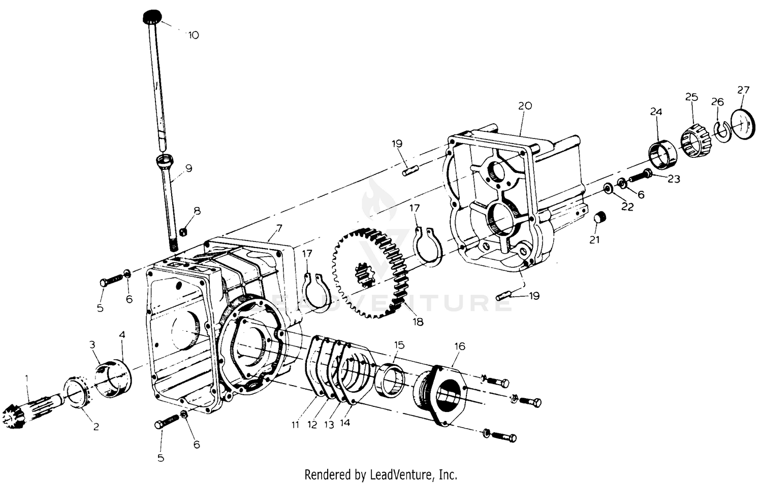 Transm-Rear Housing & Adapt Housing-SN 720000 & Up